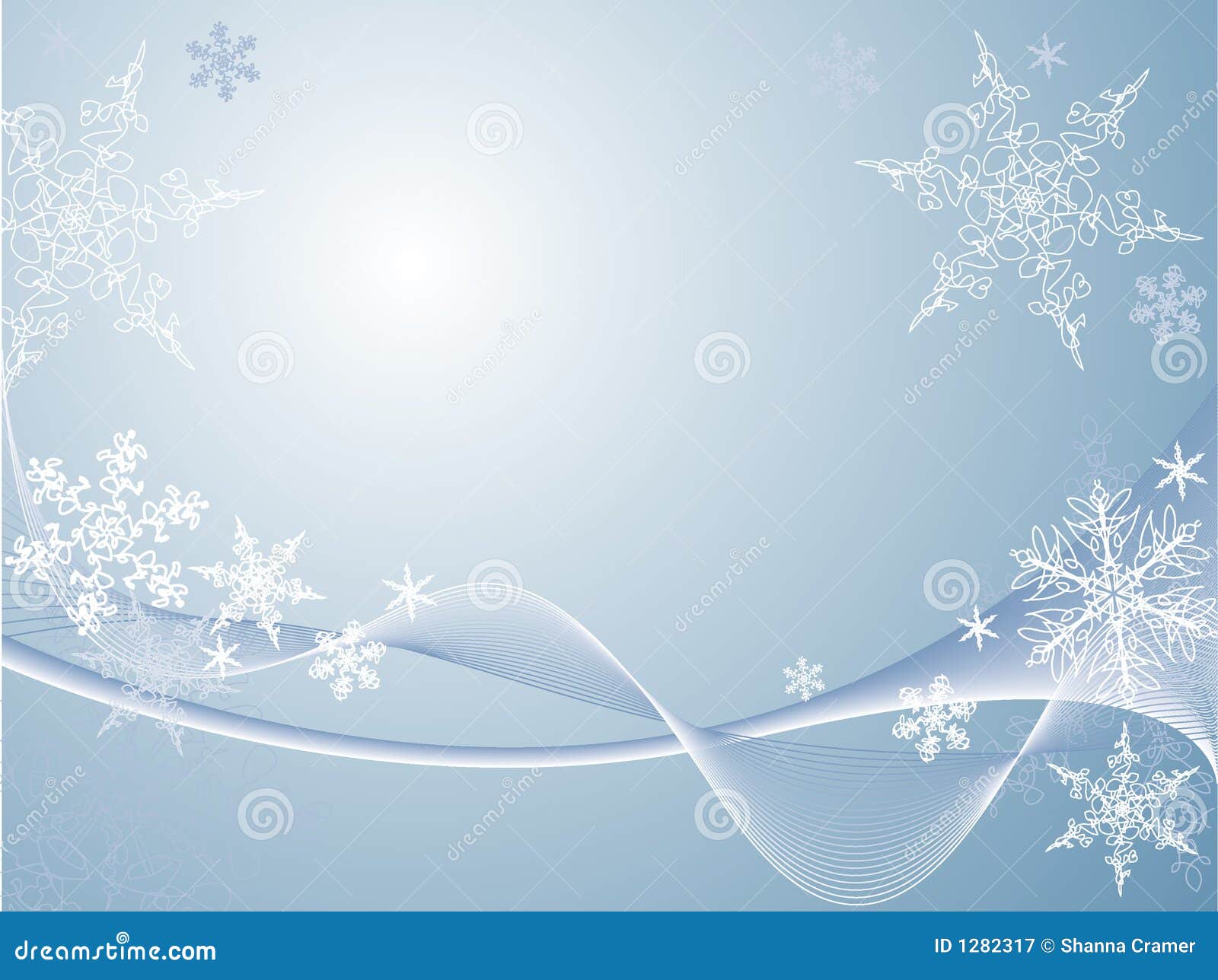 Snowflake Background Stock Vector Illustration Of Random 1282317