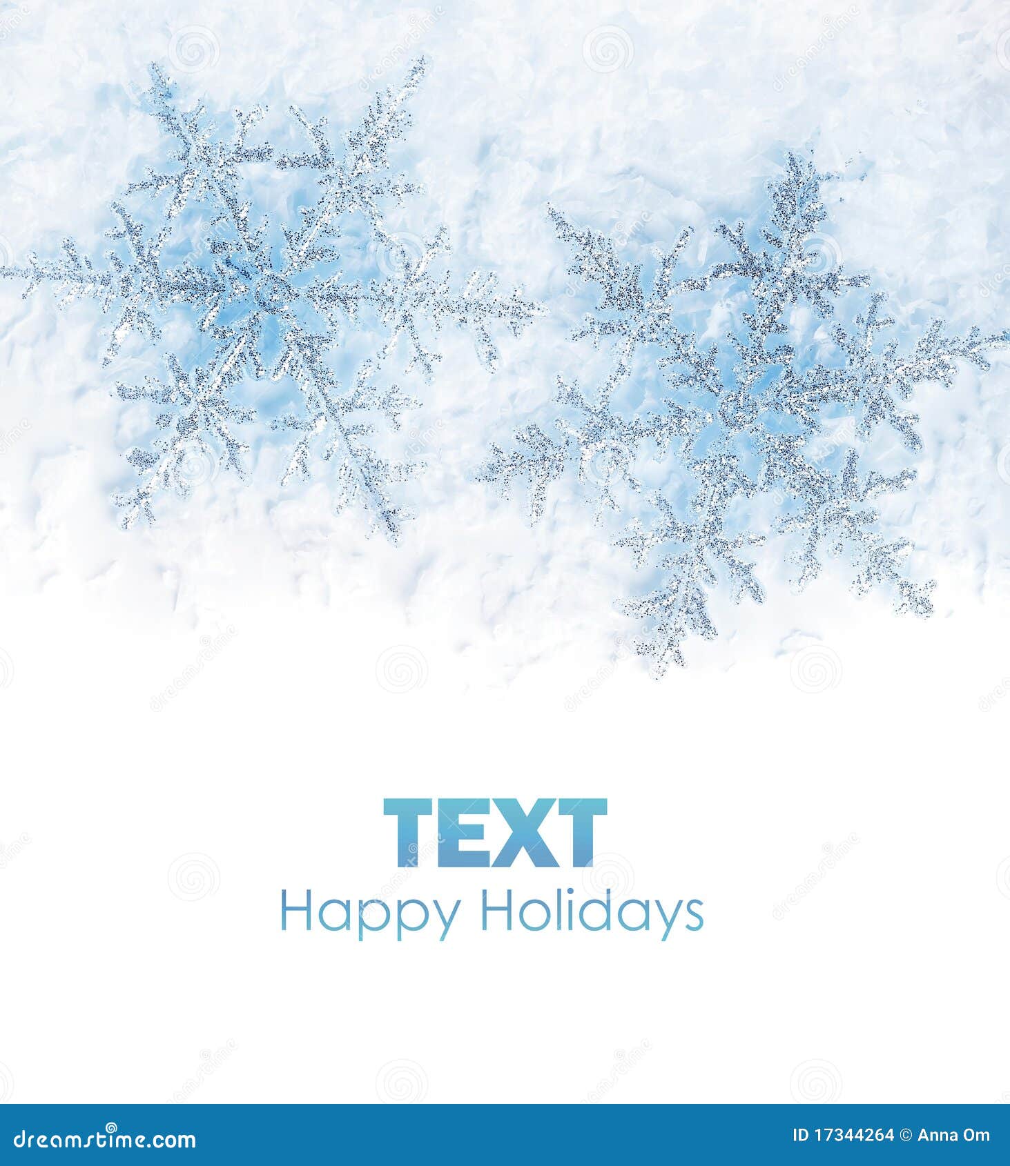 Snowflake background. Beautiful blue snowflakes isolated, winter holiday background