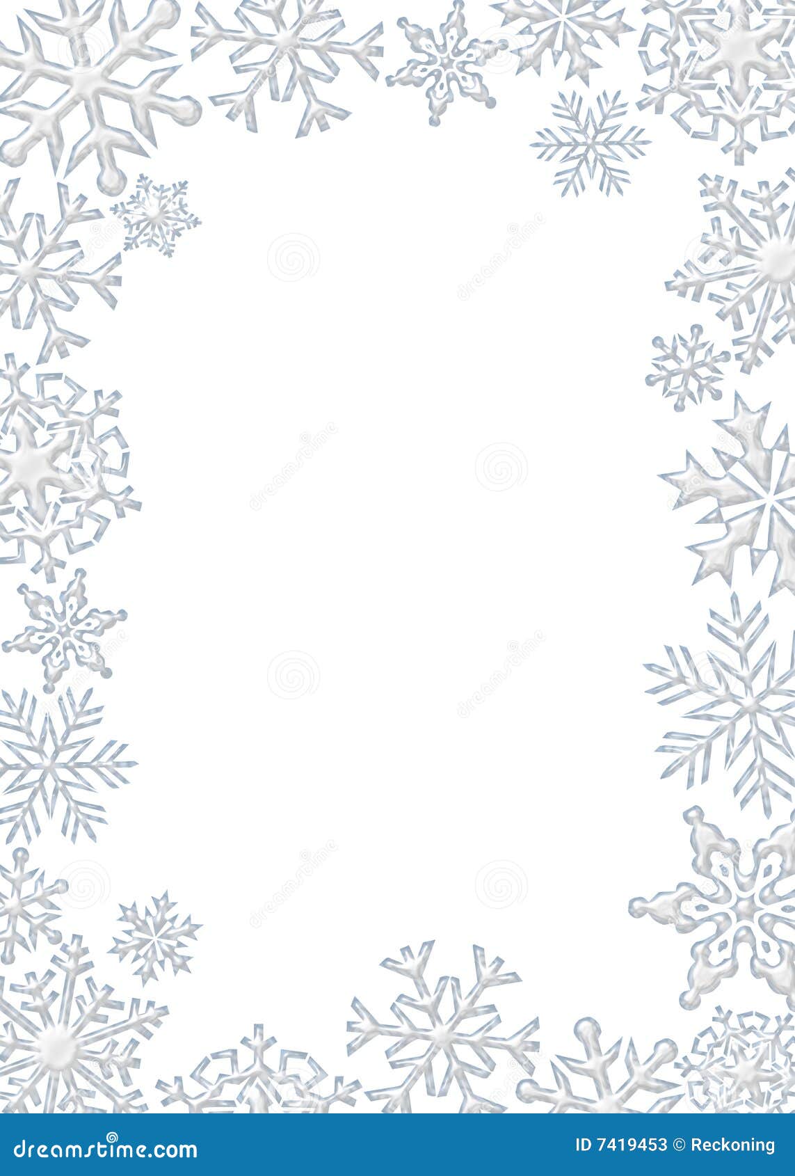 Download Snowflake Border stock illustration. Illustration of ...