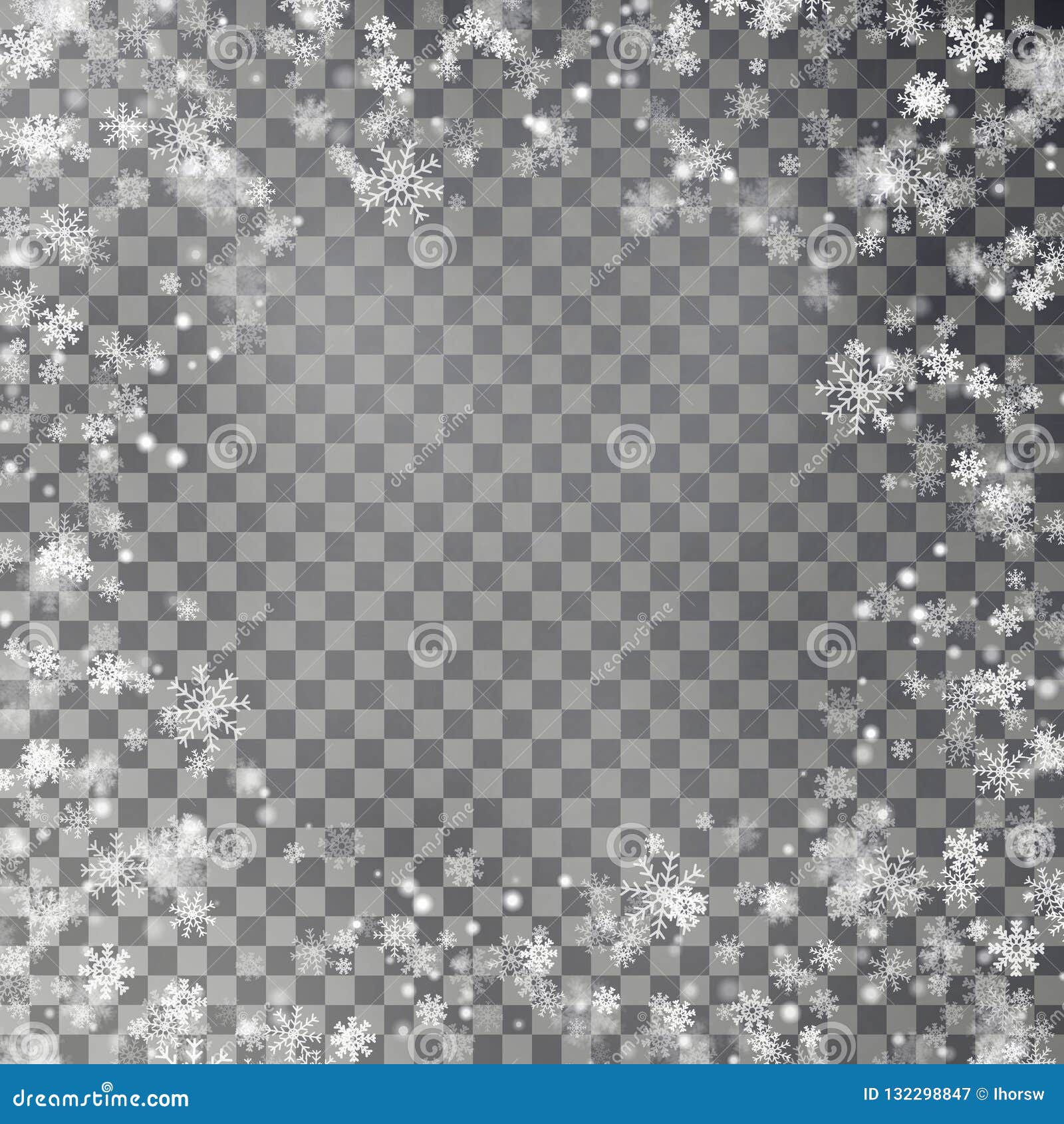 Download Snowflake Border Vector Isolated On Transparent Background ...