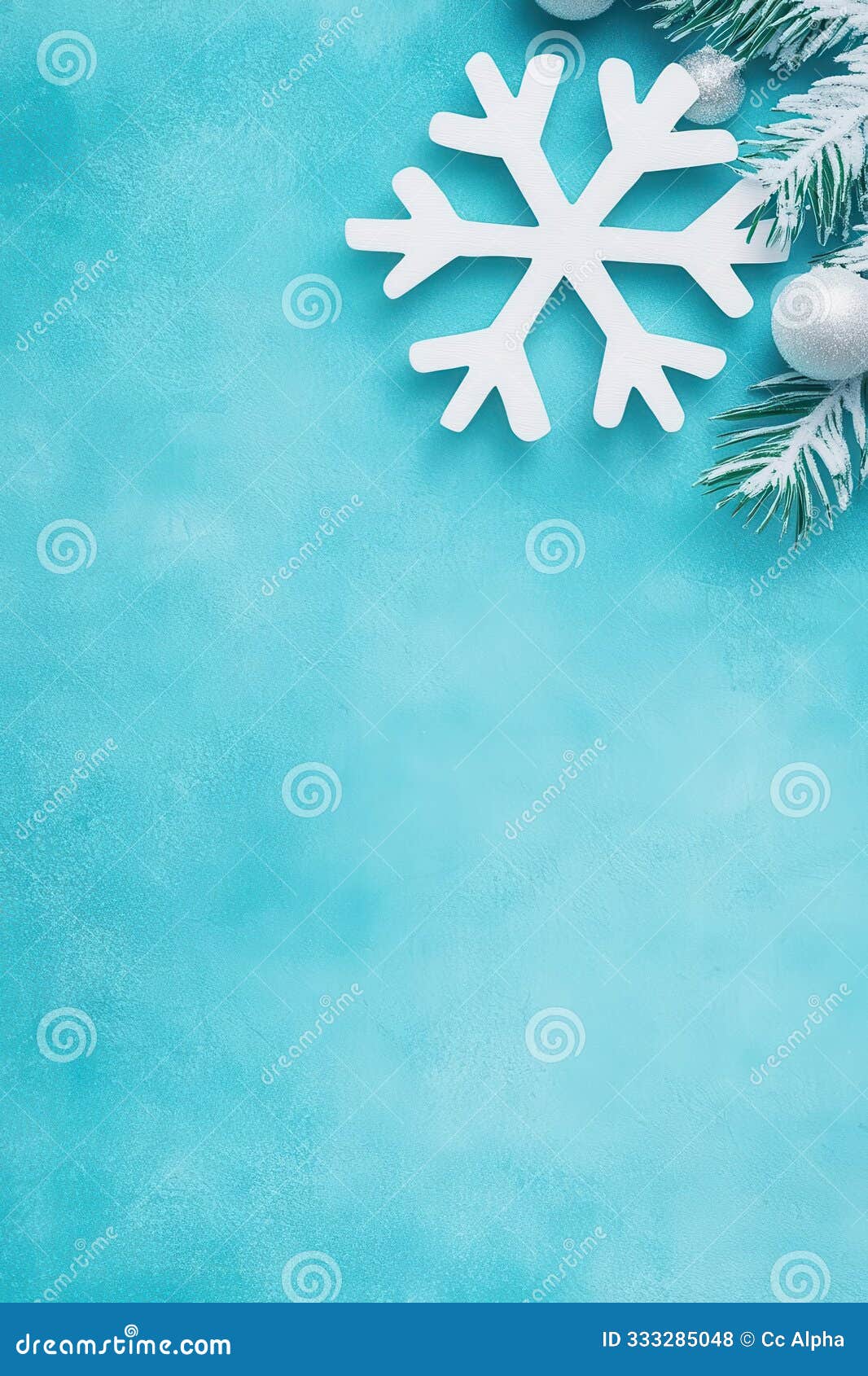 snowflake flat  front view christmas theme watercolor splitcomplementary color scheme