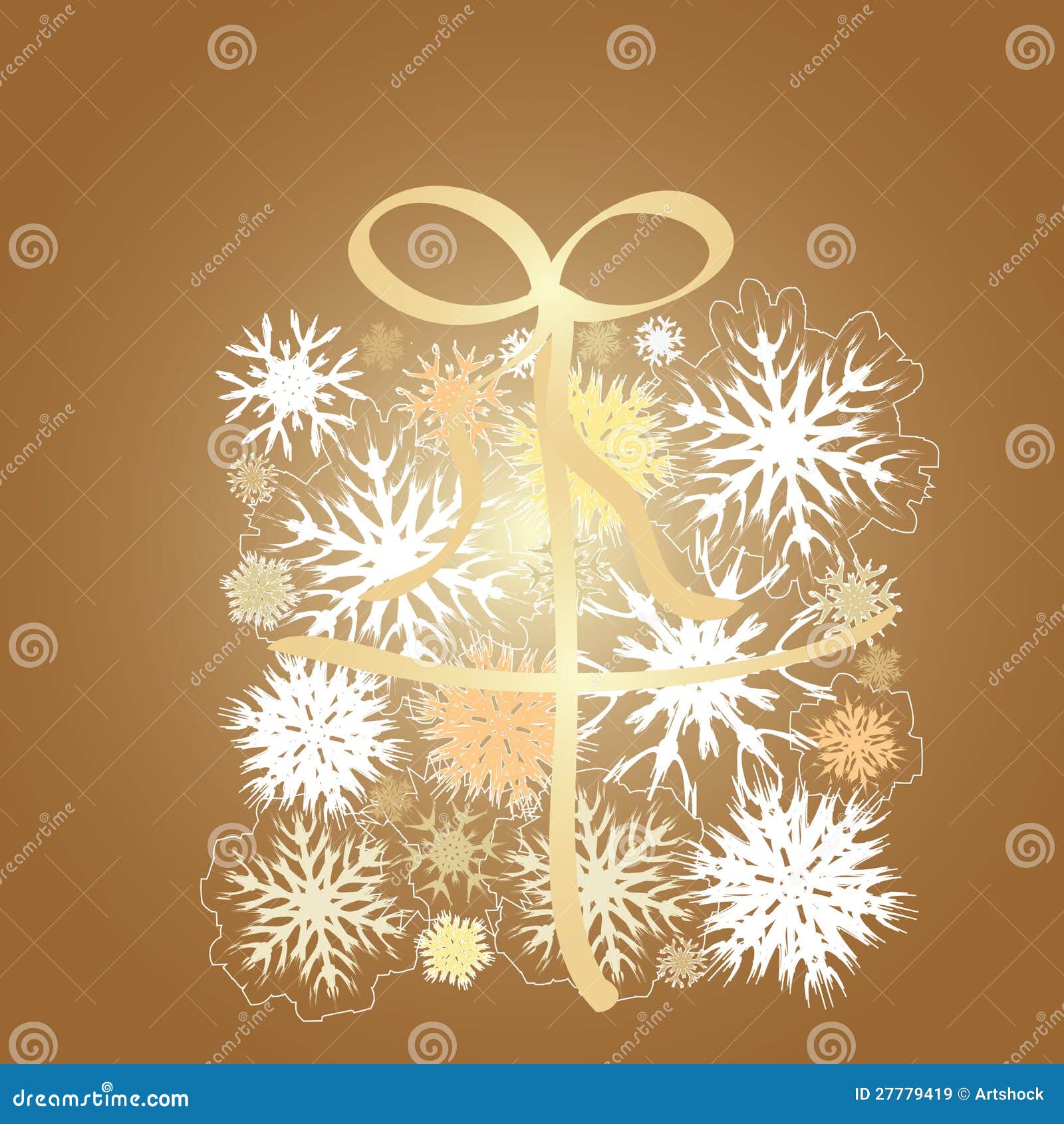 Snowflake gift box stock vector. Illustration of element - 27779419