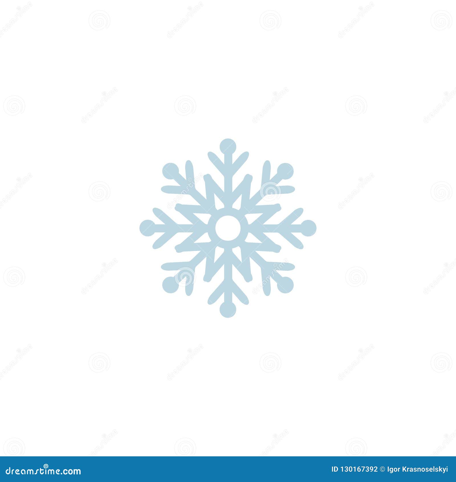 Snowflake Icon. Template Christmas Snowflake on Blank Background In Blank Snowflake Template