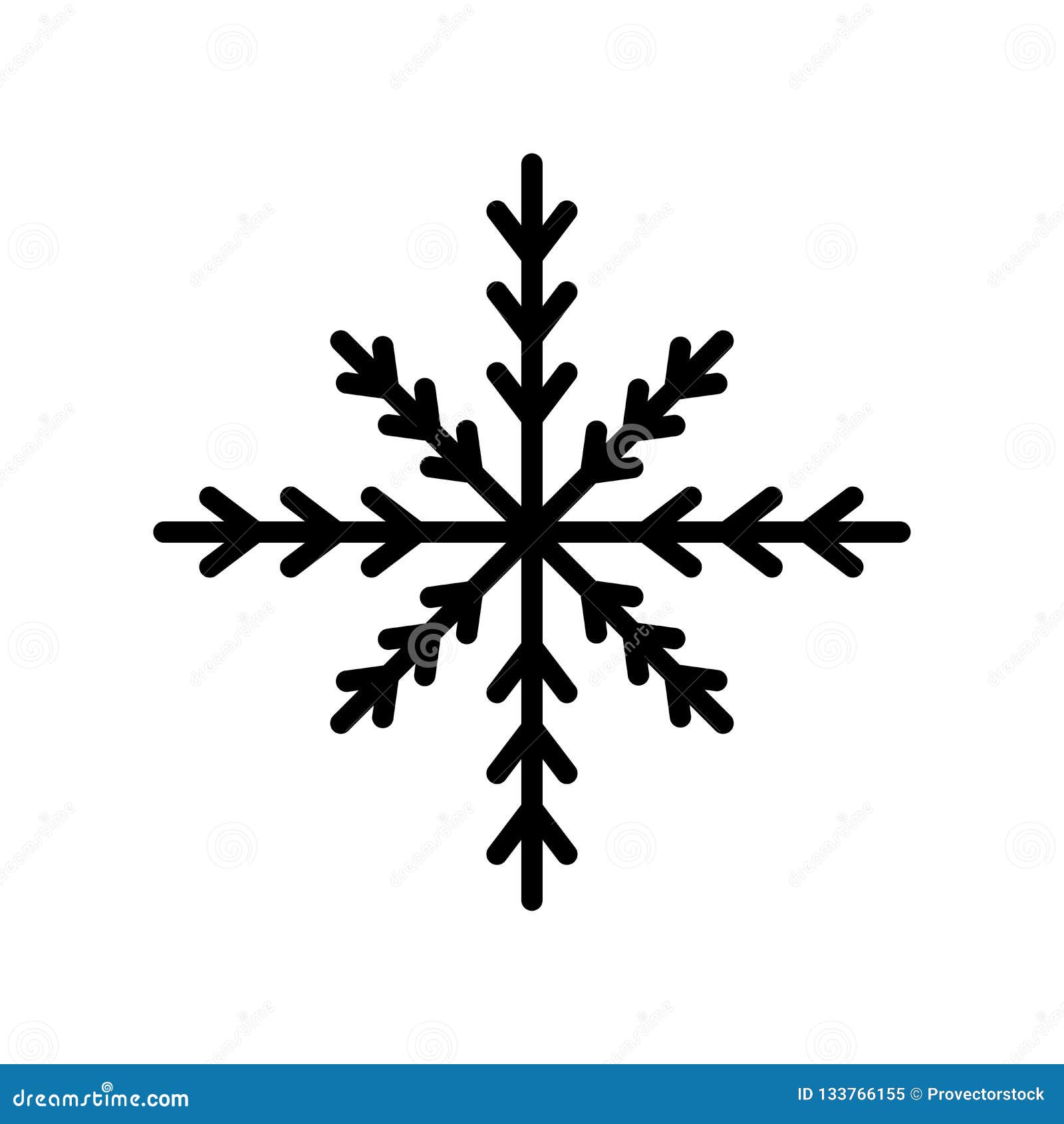 Snowflake Icon Vector Sign And Symbol Isolated On White ...