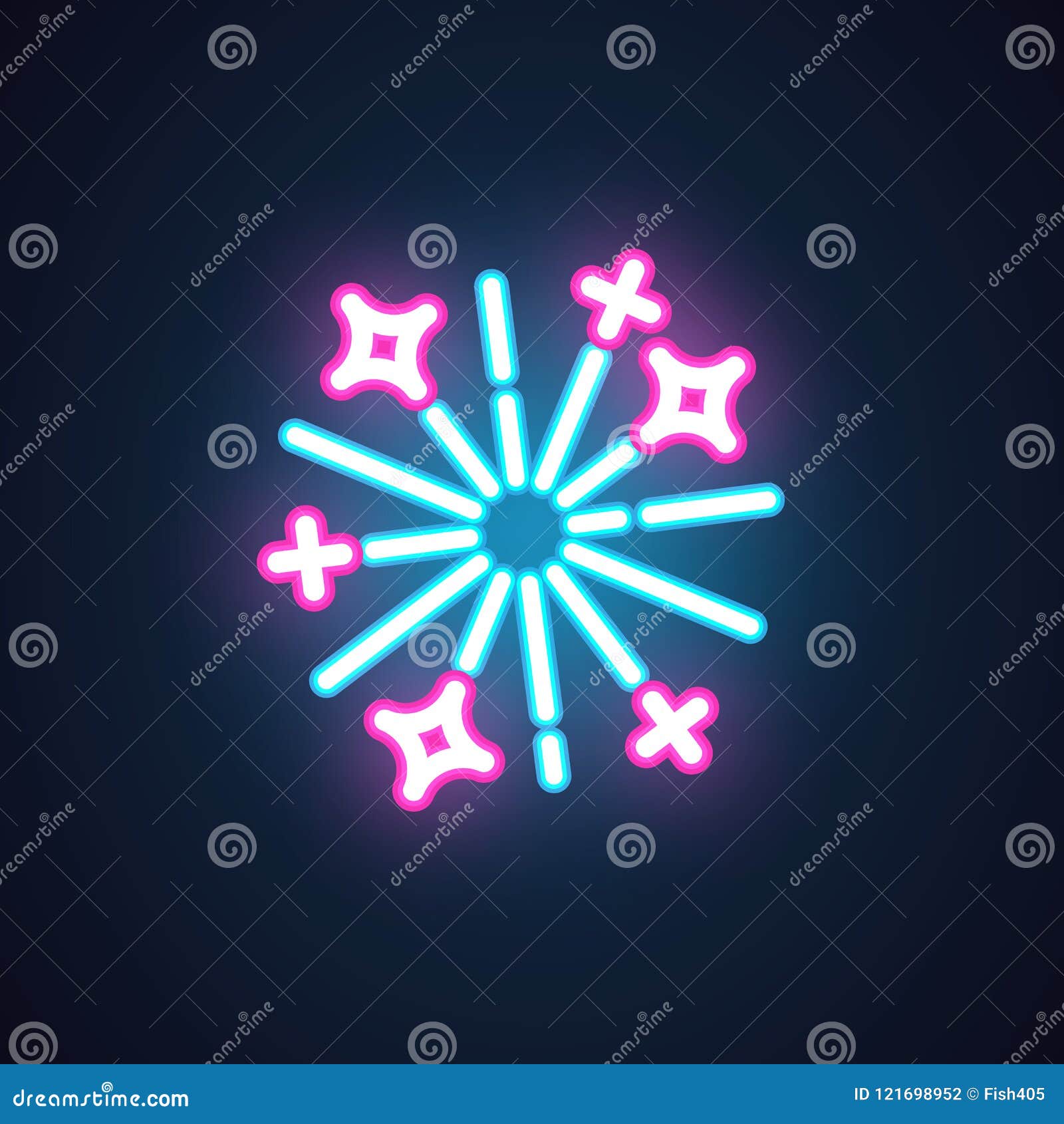 Snowflake Neon Icon. Luminescent Sparkle - Pattern Decoration on Sign ...