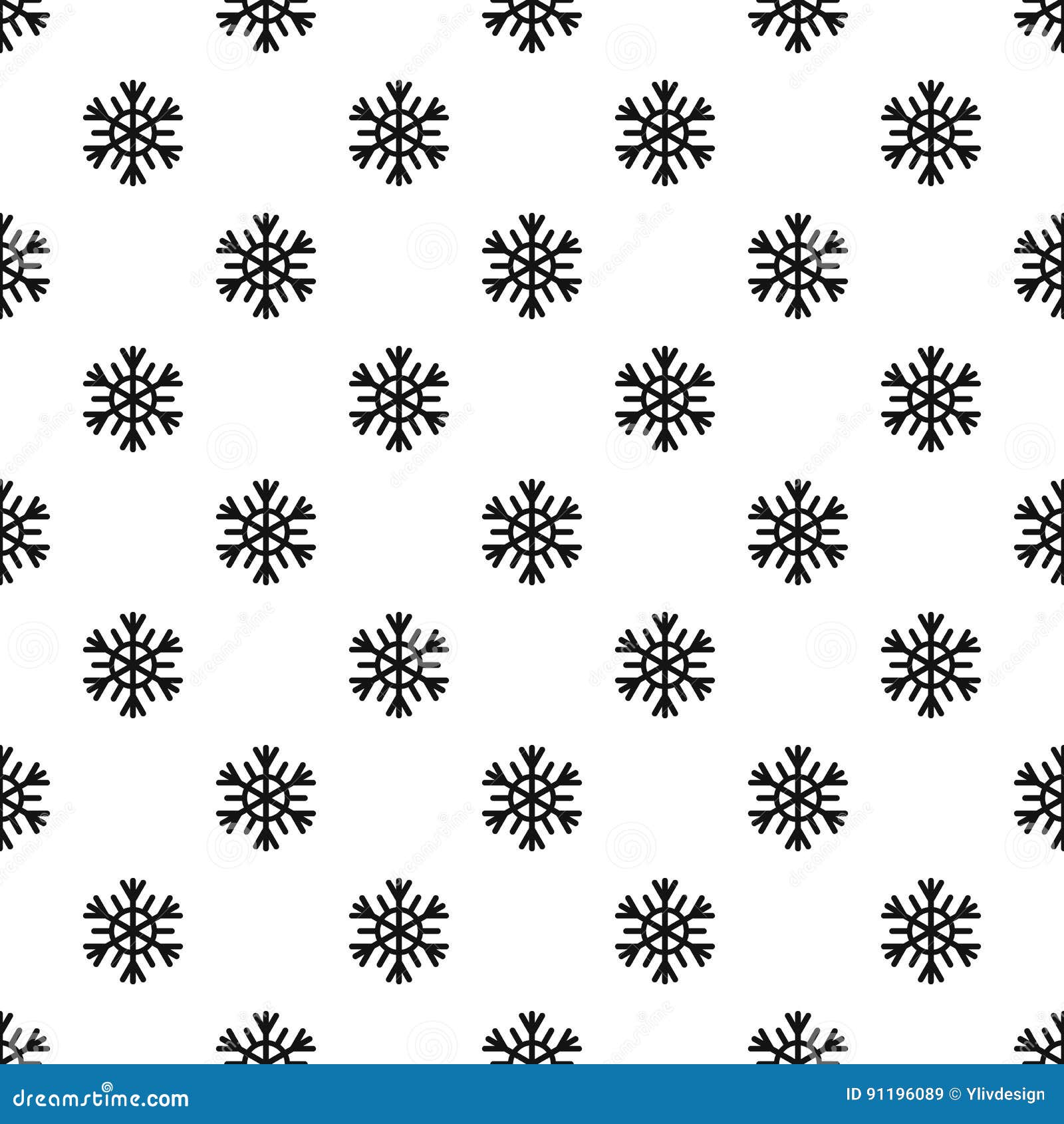 Snowflake pattern vector stock vector. Illustration of black - 91196089