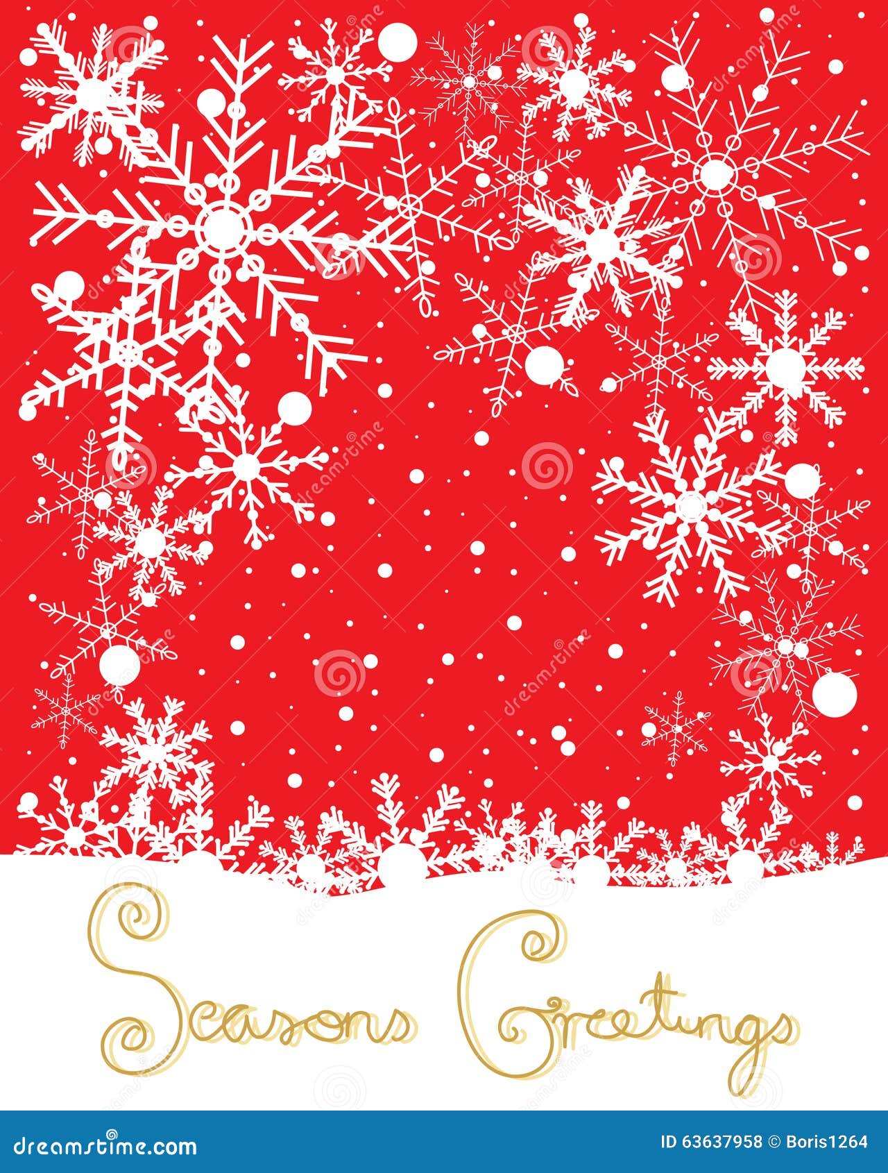 Download Snowflake on red stock vector Illustration of greeting