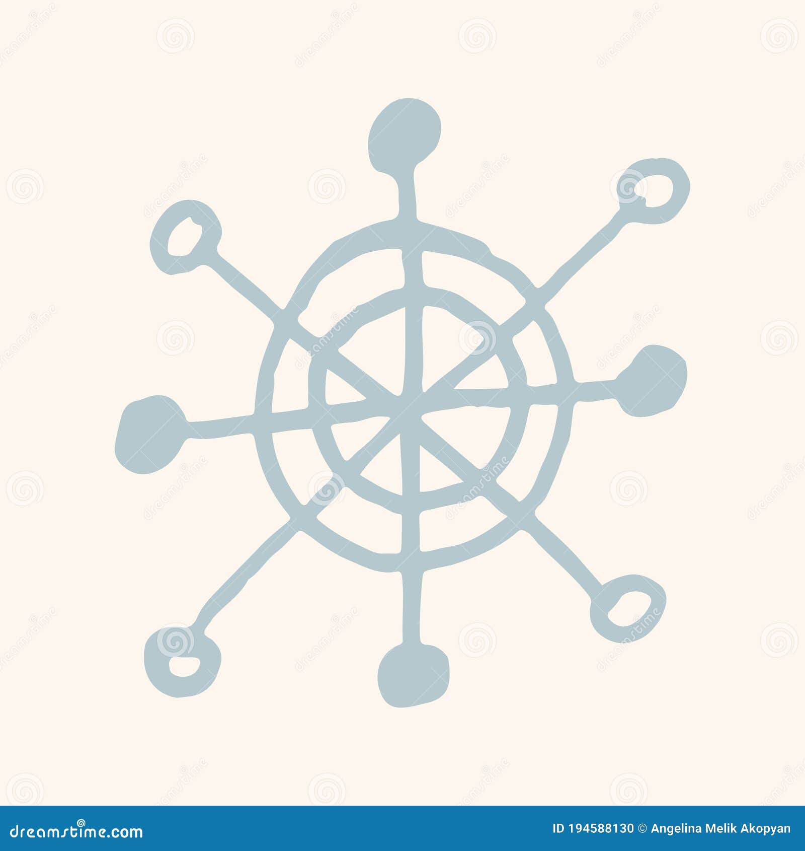 snowflake simple doodle illusatration
