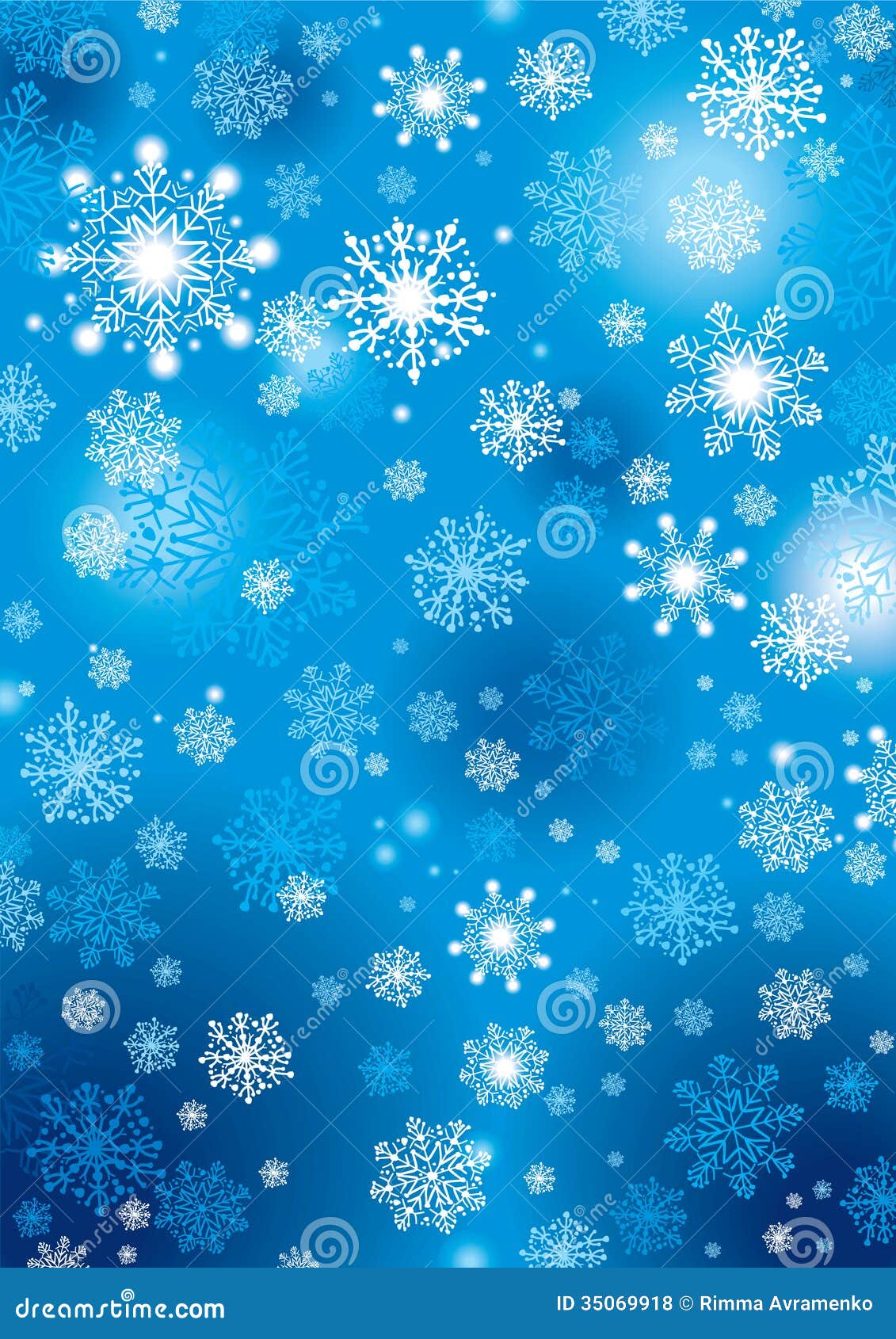 Snowflakes Background Stock Photo Image Of Blue Winter 35069918