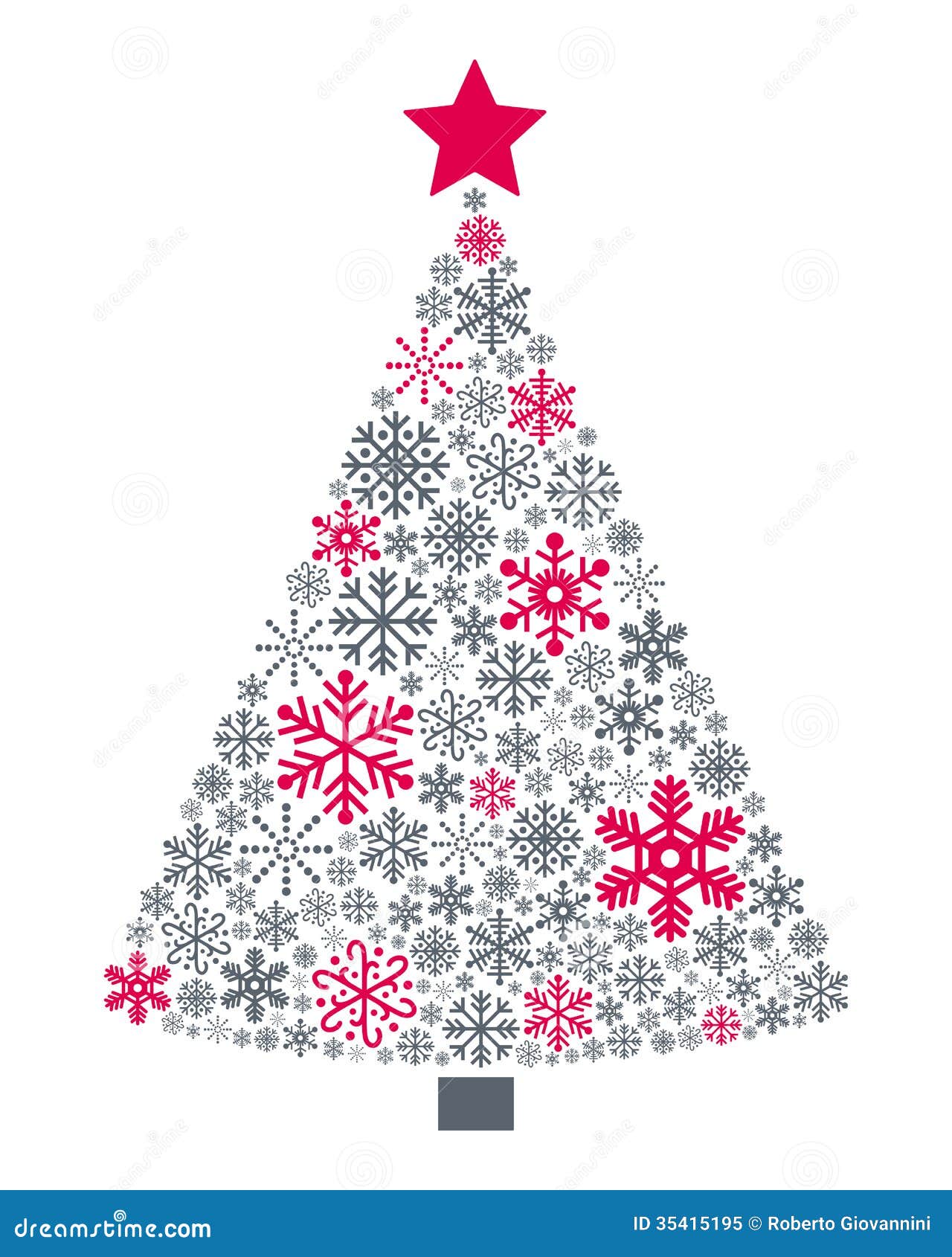 snowflakes christmas tree