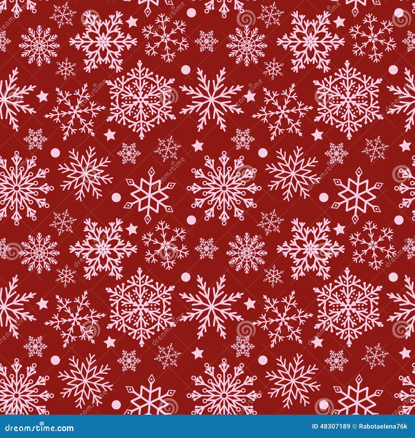 Snowflakes on Red Background Seamless Texture Stock Vector ...