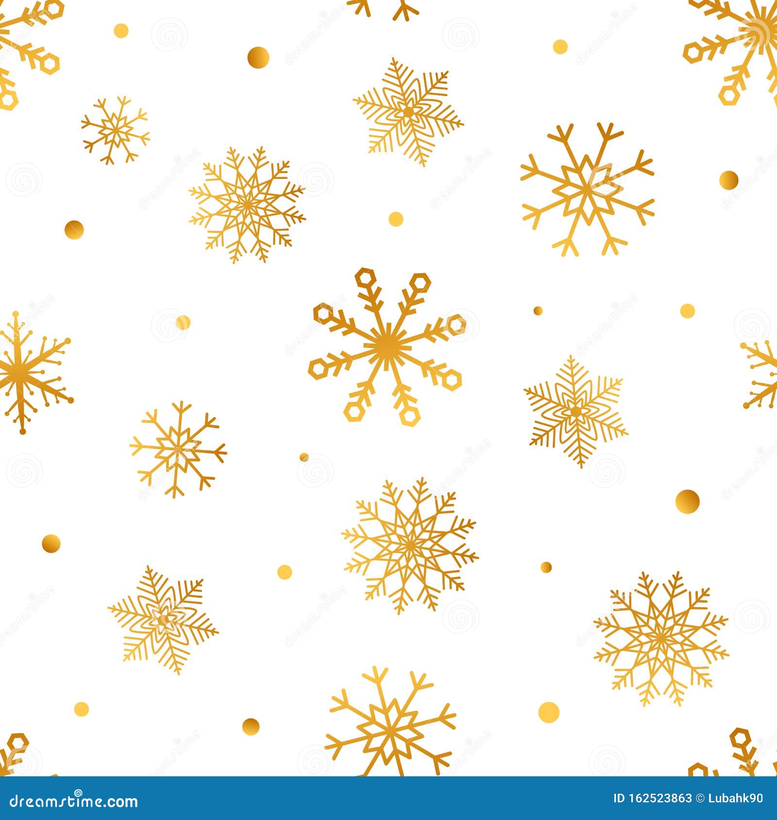 snowflakes seamless pattern. christmas wrapping paper with gold snowflakes. winter  s for textiles