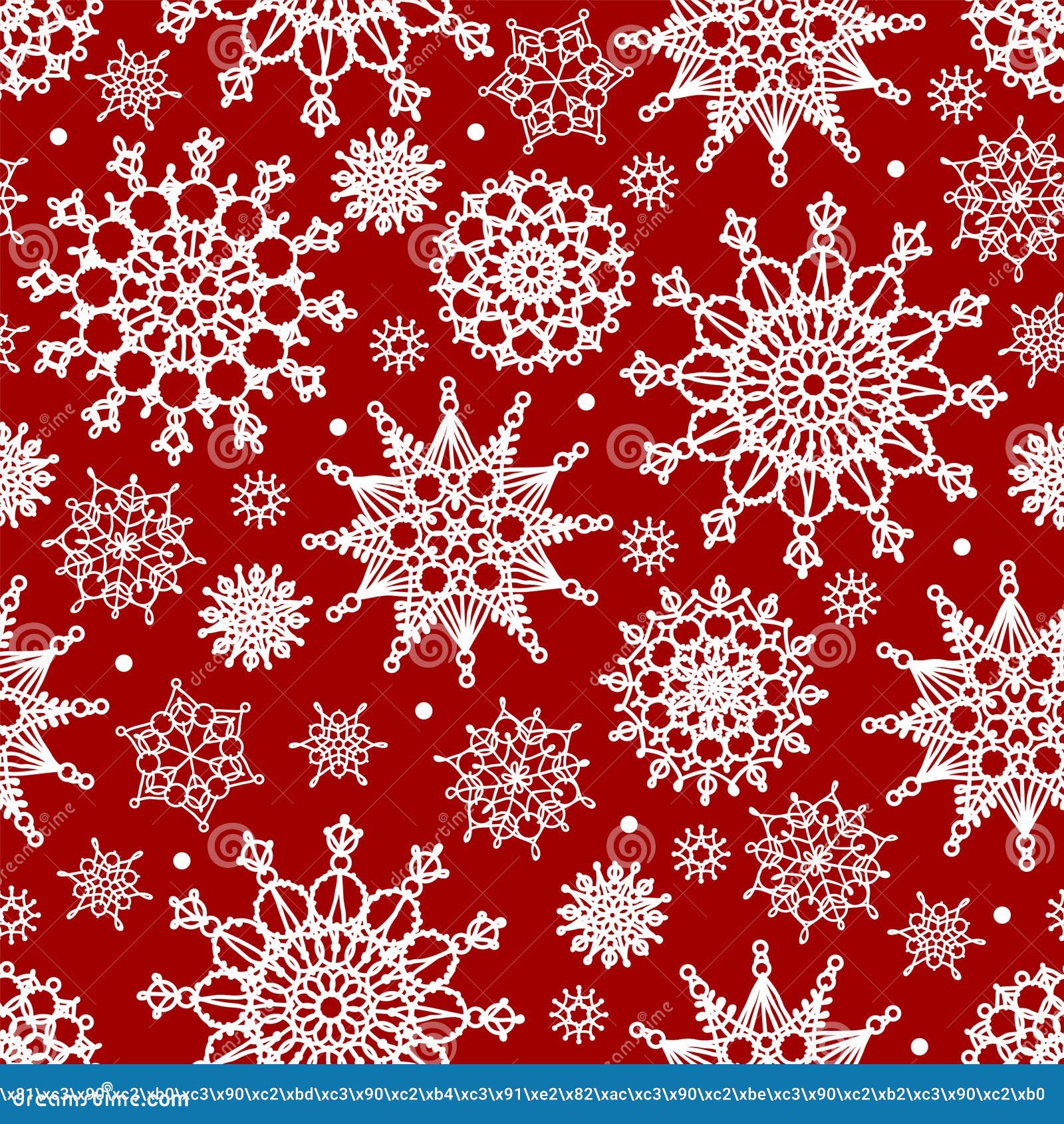 Snowflakes Seamless Pattern. Stock Vector - Illustration of knit ...