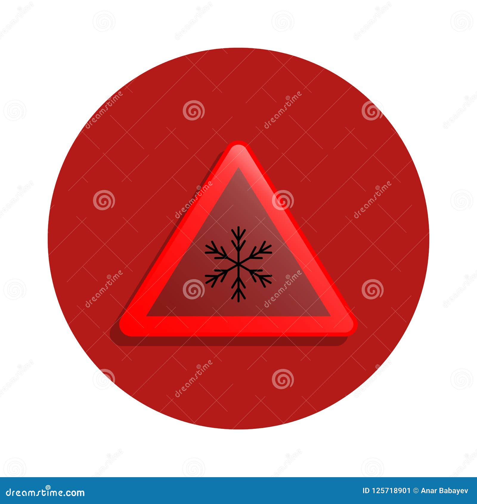 snowly icon in badge style. one of road sings collection icon can be used for ui, ux