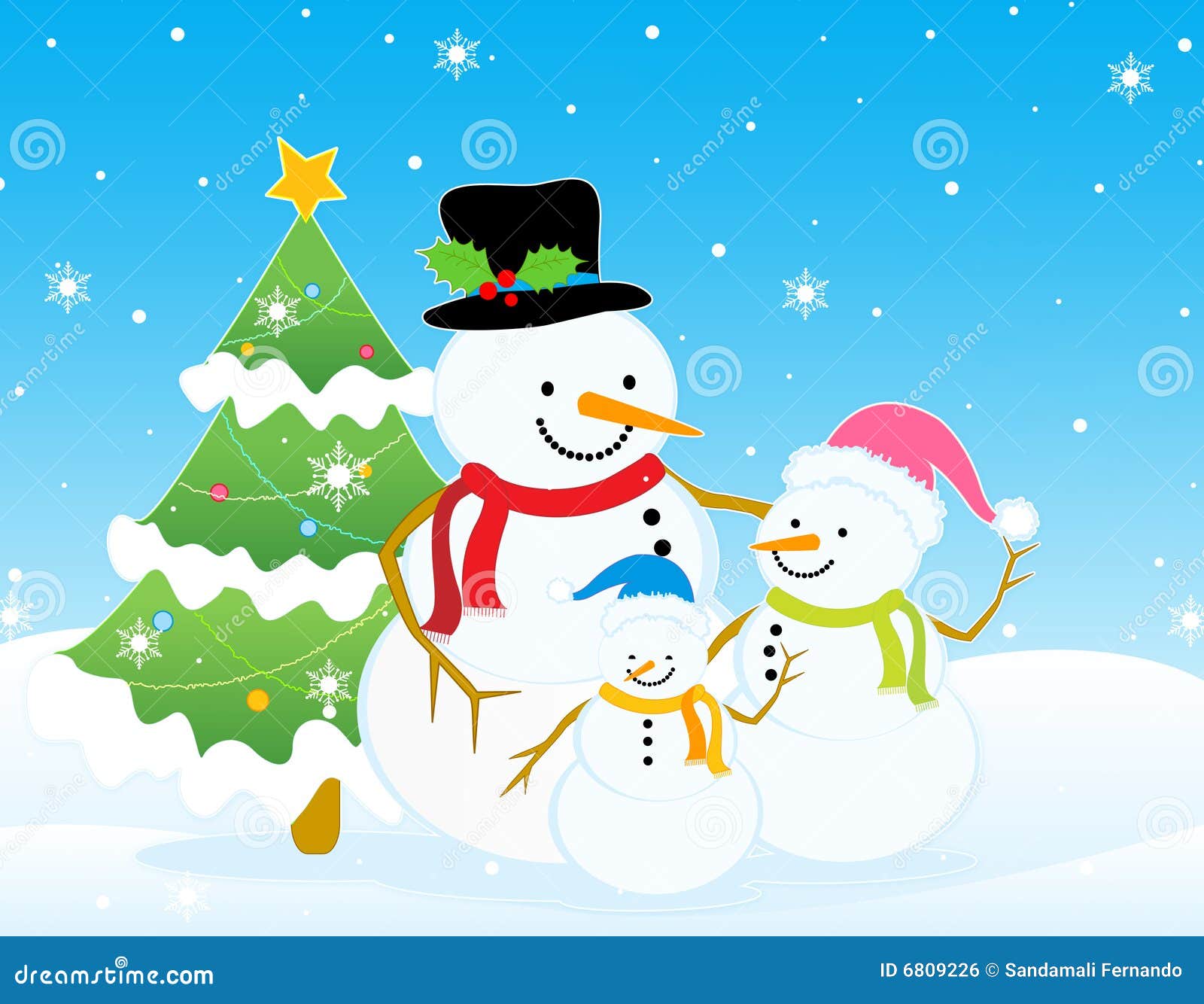 Snowman Christmas Winter Background Stock Illustration Illustration Of Cute Abstract