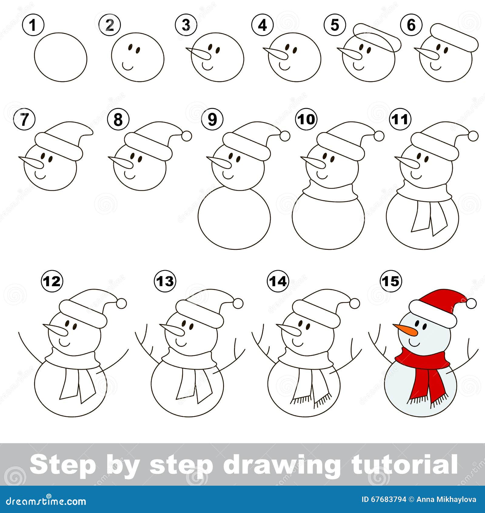 Snowman Drawing Easy | How to draw a Snowman easy step by step drawing |  Painting for beginners - YouTube