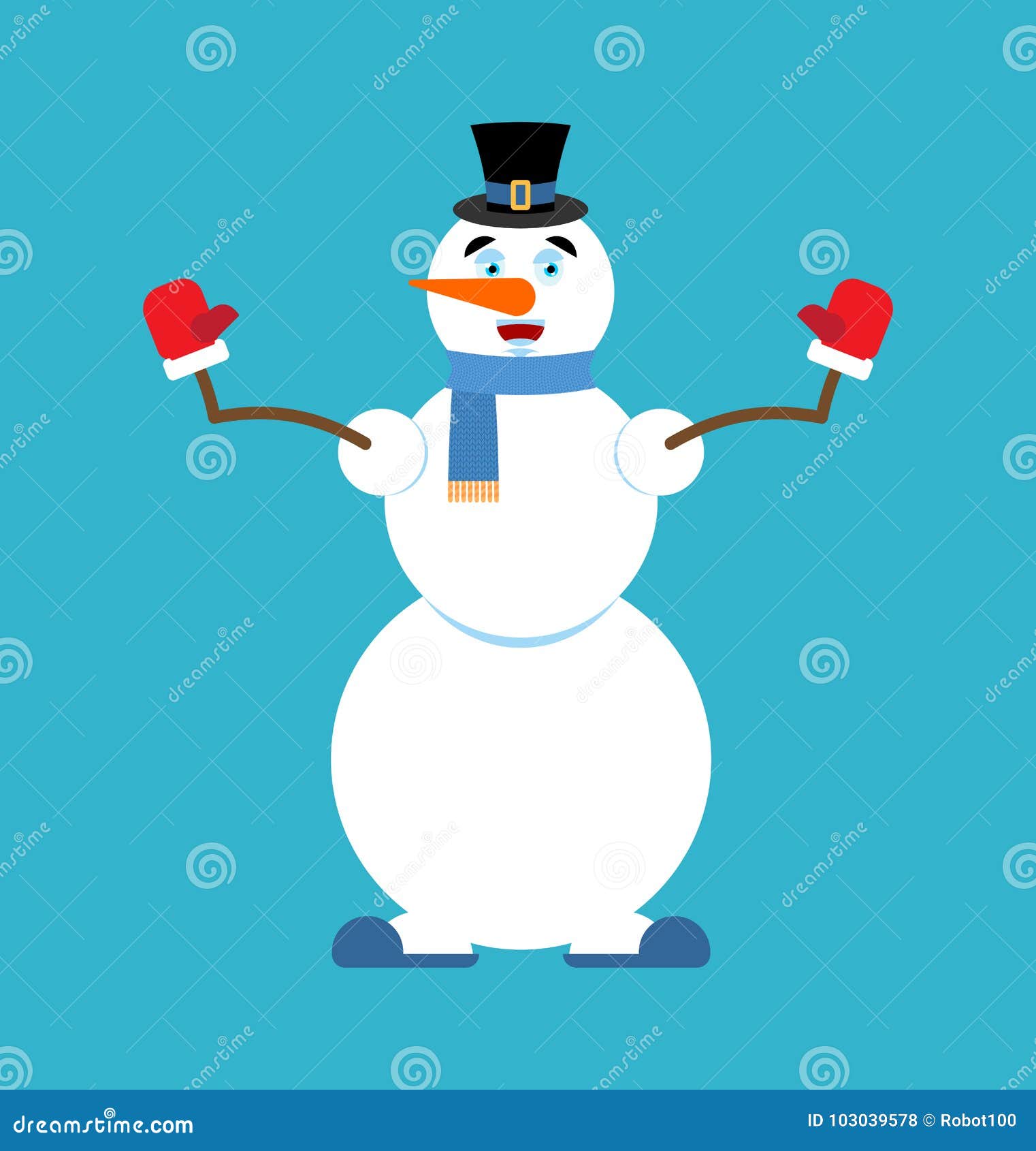 Snowman Happy and Merry Emoji. New Year and Christmas Vector Ill Stock ...
