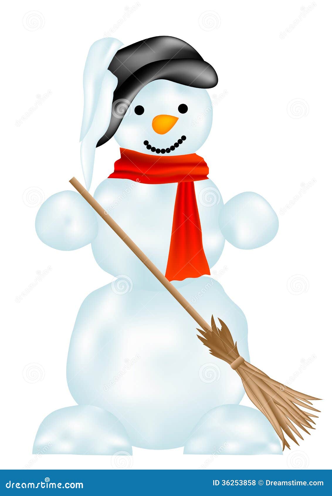 Snowman stock vector. Illustration of frozen, illustration - 36253858