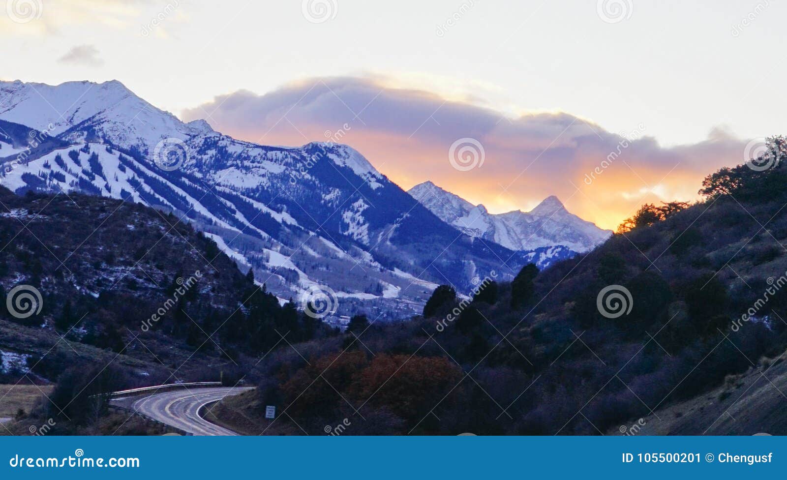 snowmass aspen road landscape