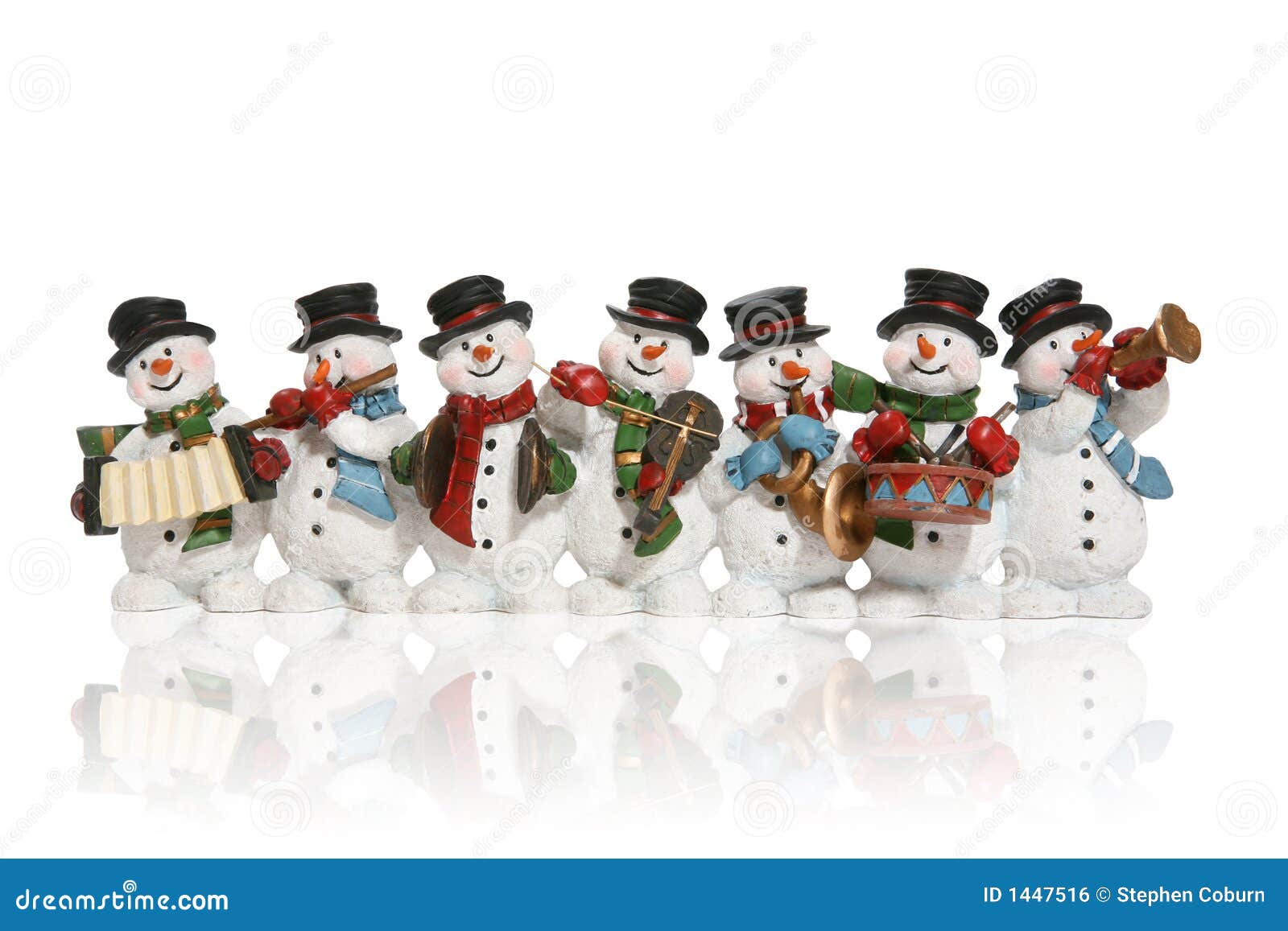 Snowmen stock photo. Image of musical, chilly, accordian 1447516