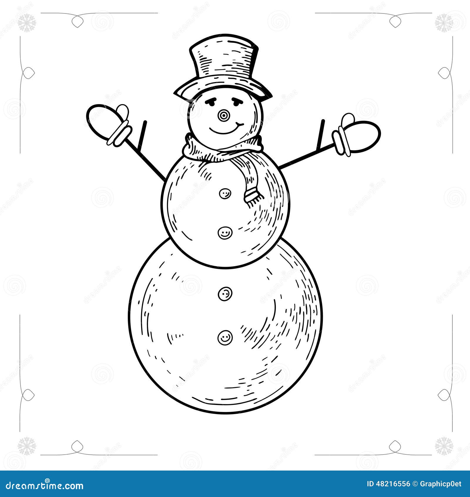Snowmen Isolated on White Background Stock Vector - Illustration of ...