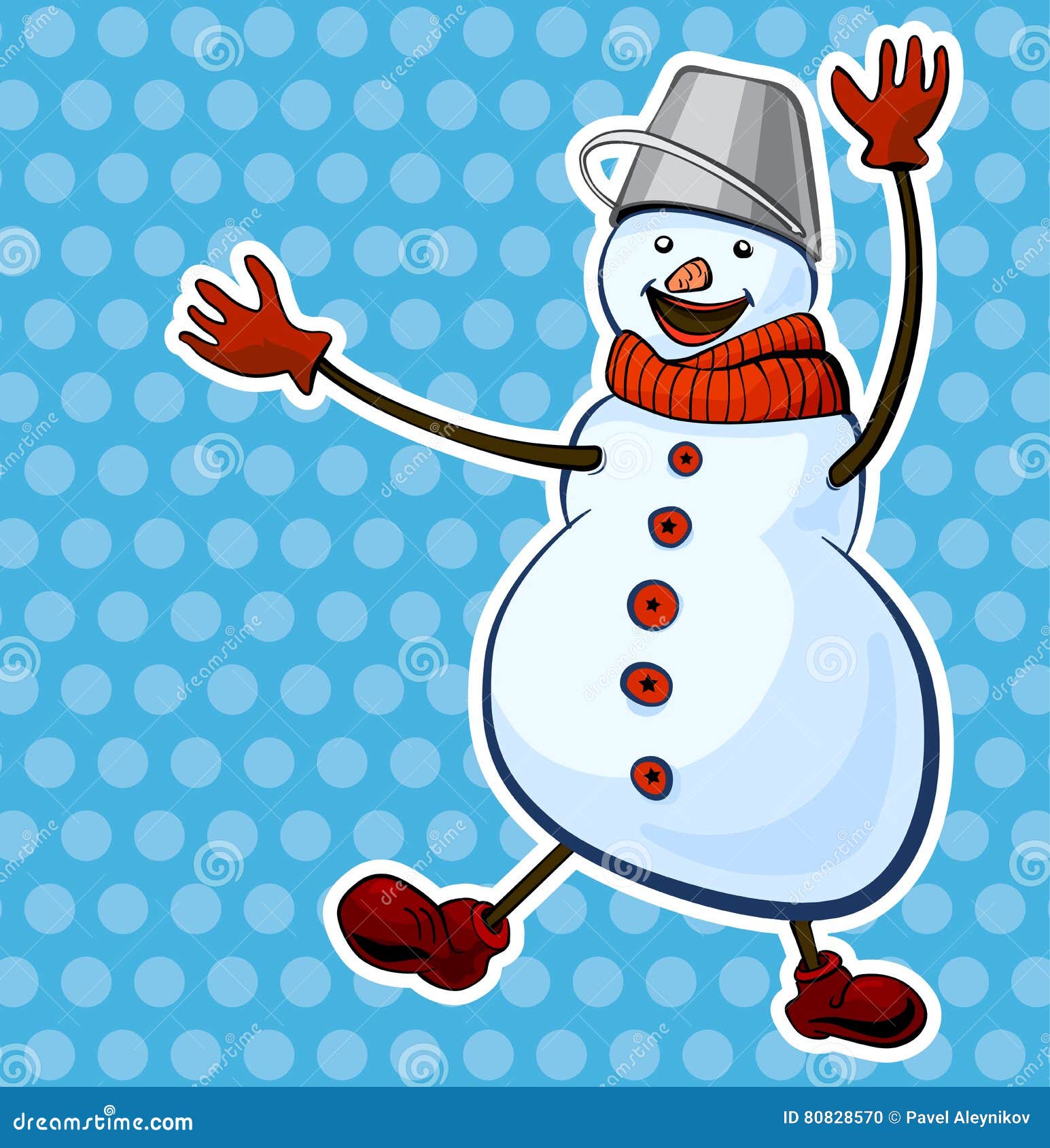 Snowmen Vector Hand Drawn Vector Illustration Stock Vector ...