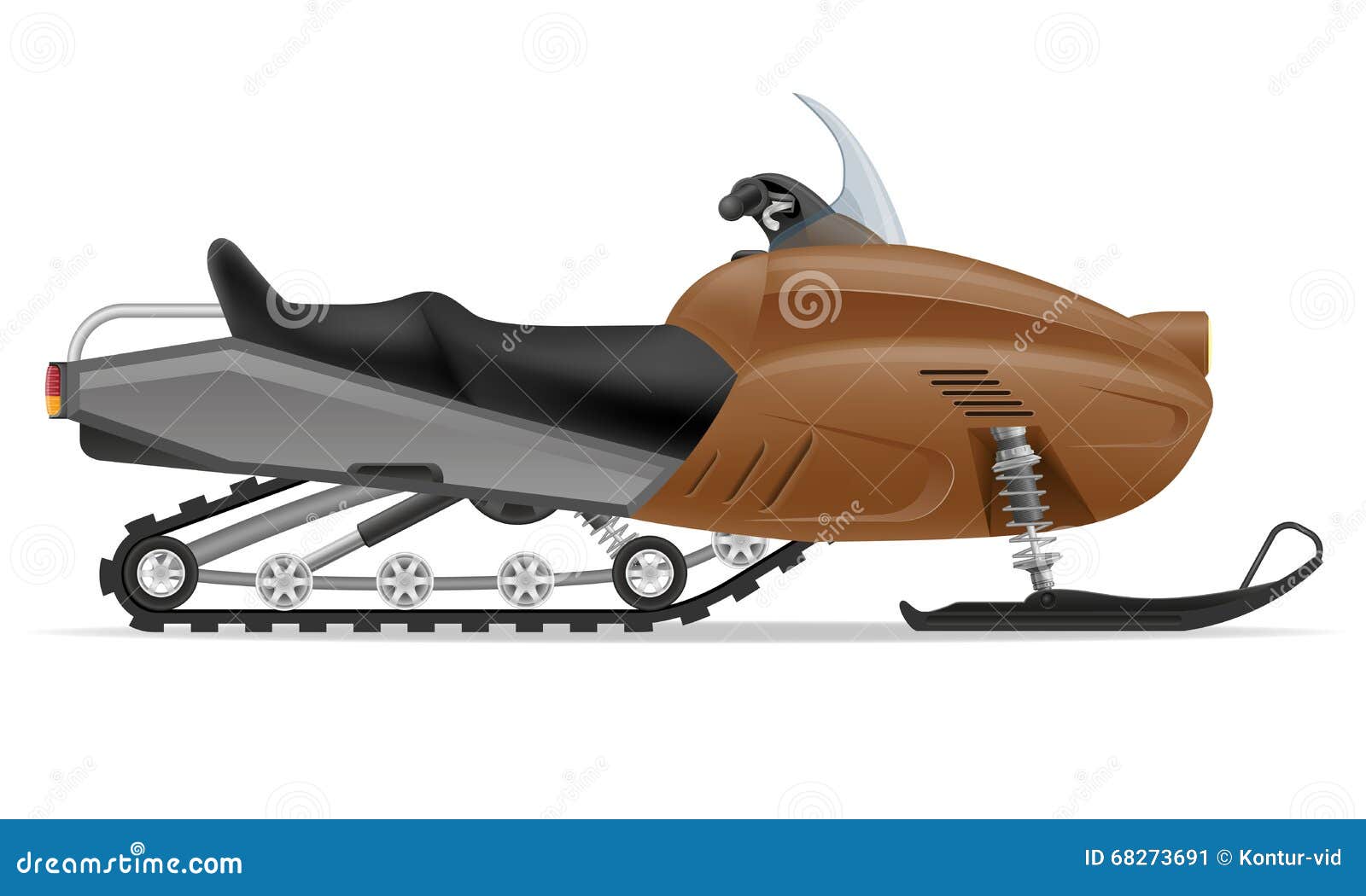 Download Snowmobile For Snow Ride Vector Illustration Stock Vector ...