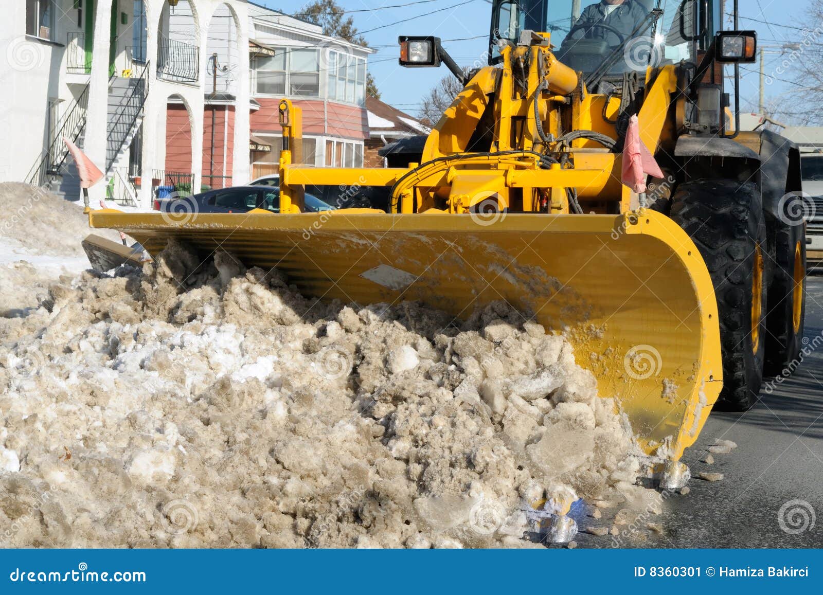 Snowplow in action stock image. Image of snowplow, removal 8360301