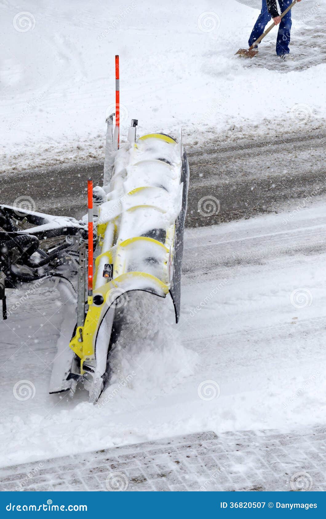 Snowplow stock image. Image of blade, frost, snowplow 36820507