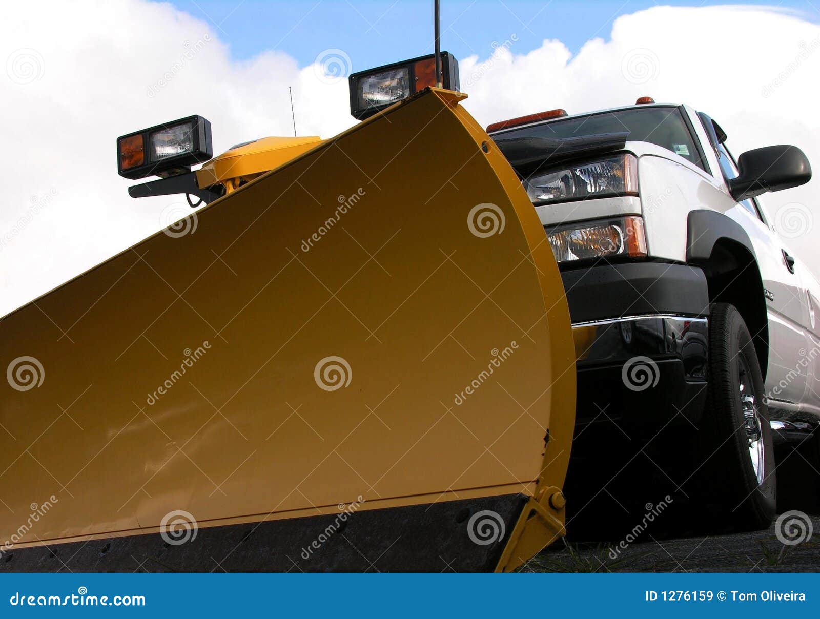 Snowplow and truck stock image. Image of plow, automotive 1276159