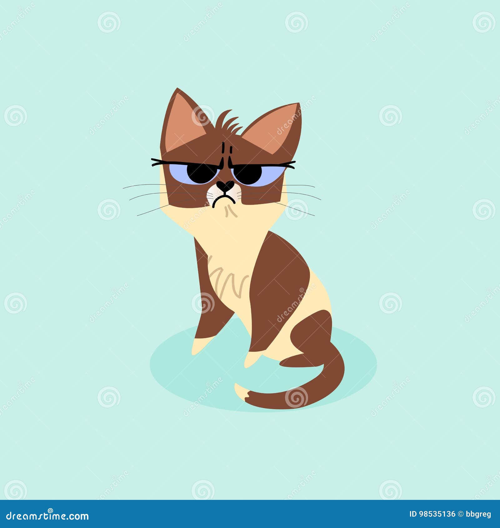 grumpy cat vector nope