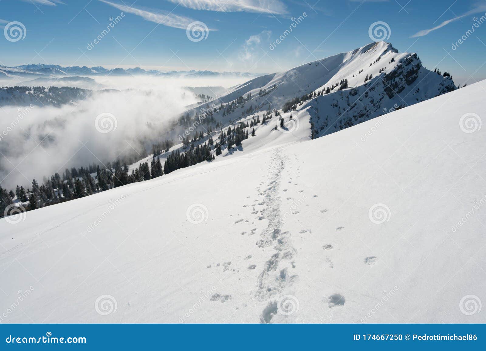 snowshoe tour on the hochgrat in the allgau