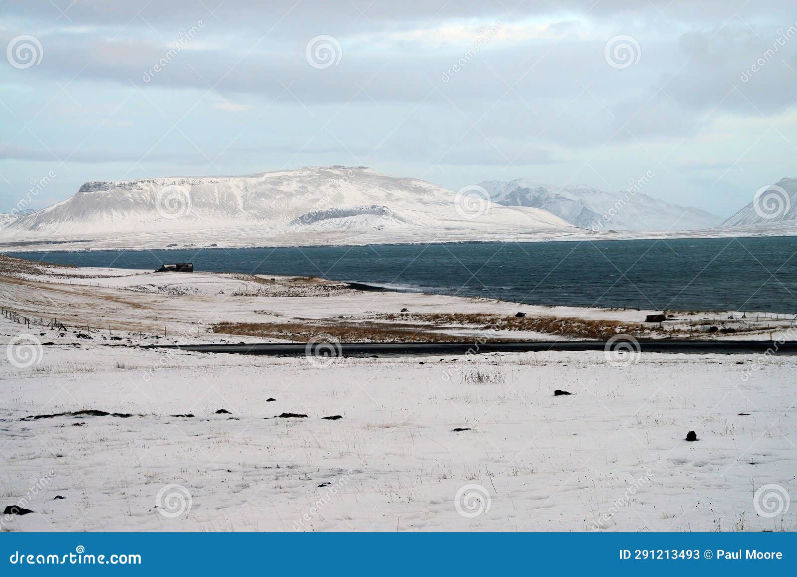 The Snowy Highlands Of Iceland In Winter Stock Image Image Of
