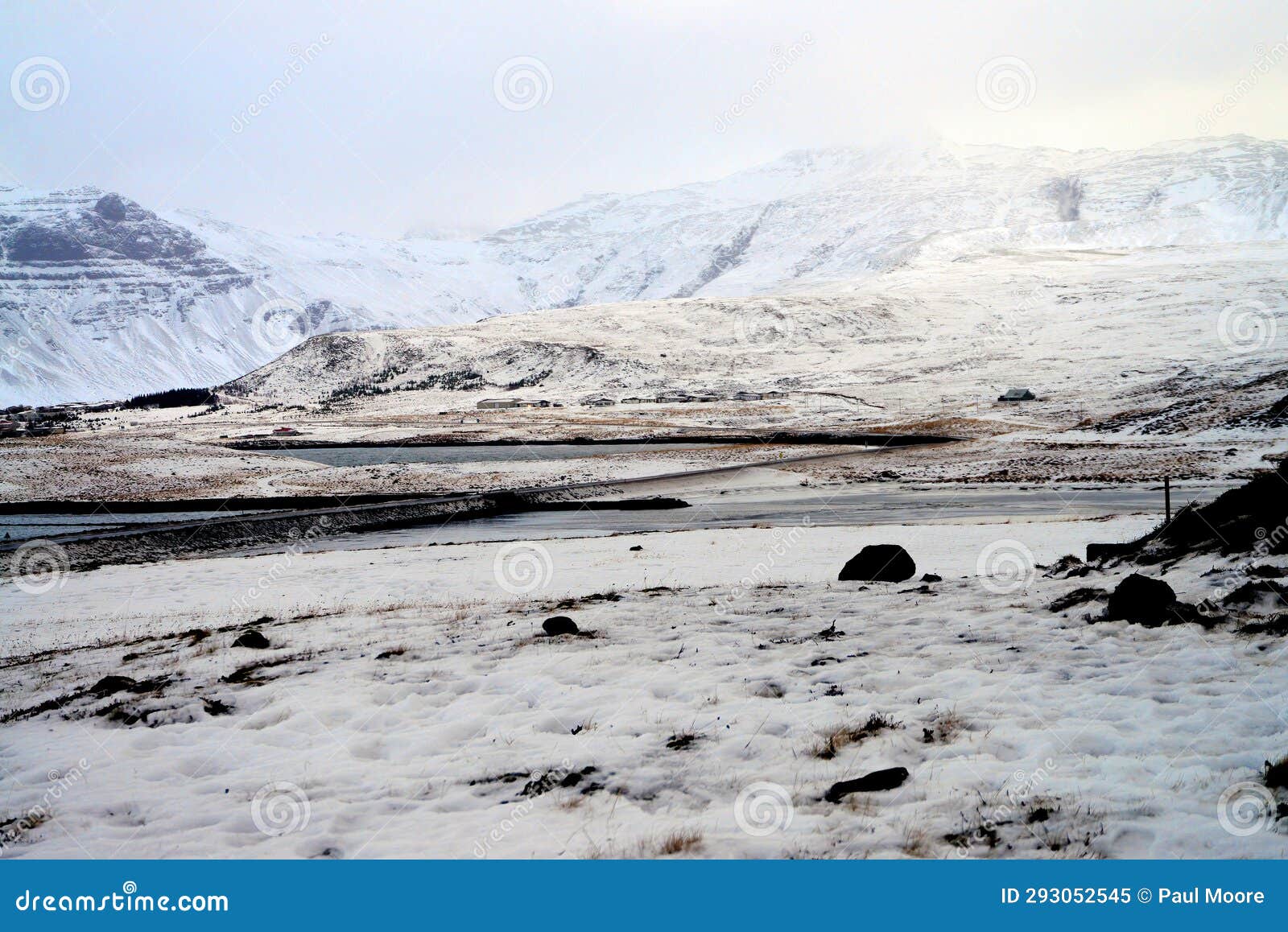 The Snowy Highlands Of Iceland In Winter Stock Image Image Of Snow
