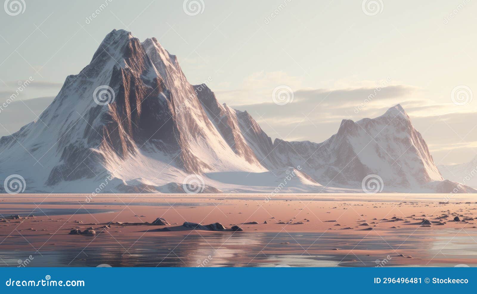 tiro ice mountain landscape a stunning 3d arctic beach