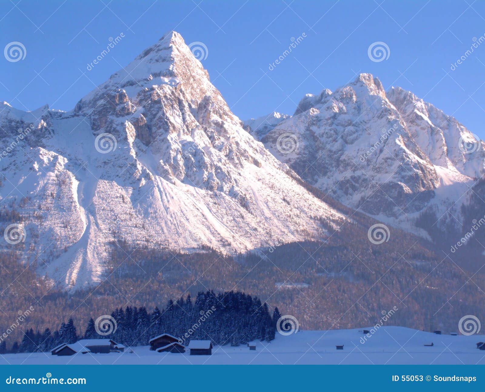 snowy mountain peaks