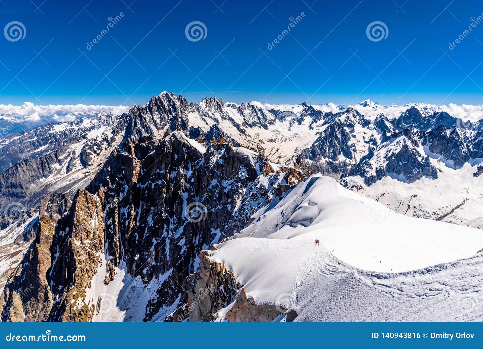 Snowy Mountains Chamonix, Mont Blanc, Haute-Savoie, Alps 