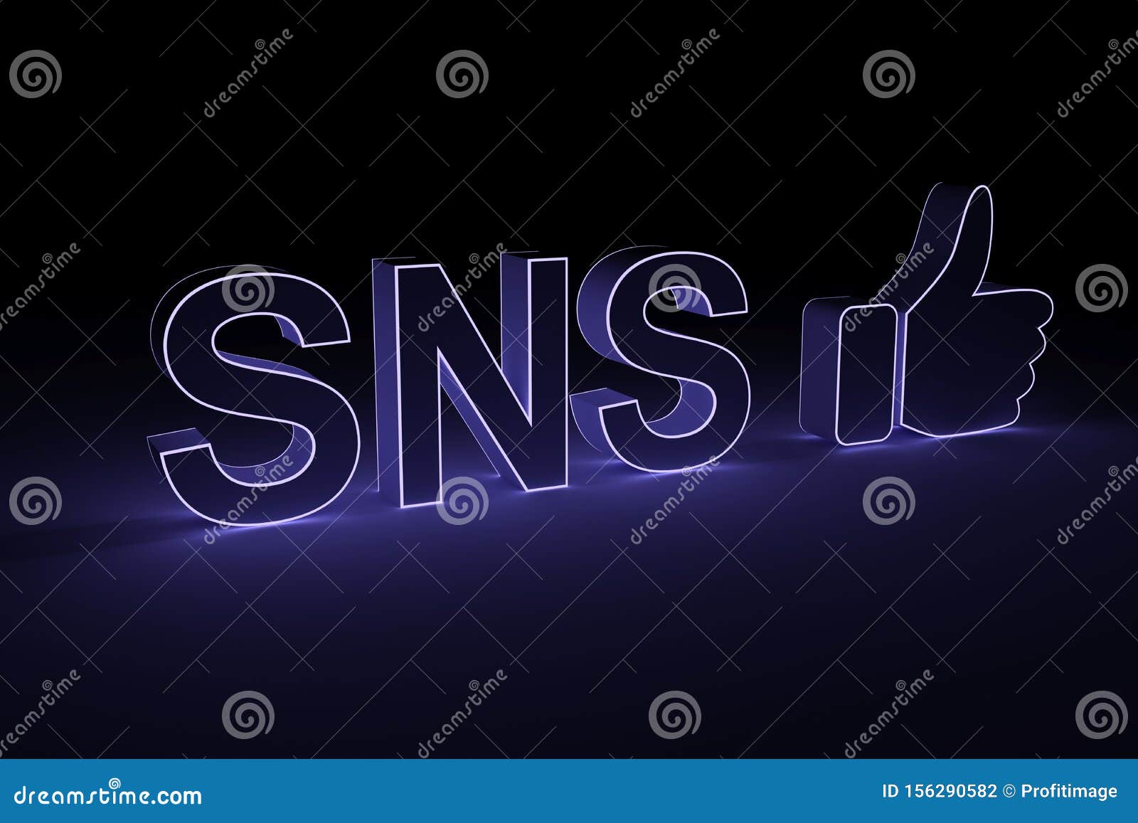 sns self illumination concept background