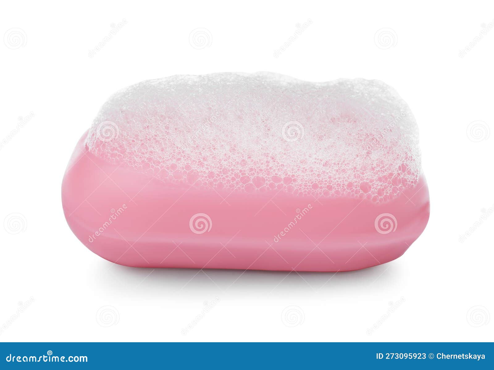 Soap Bar with Fluffy Foam on White Background Stock Image Image of