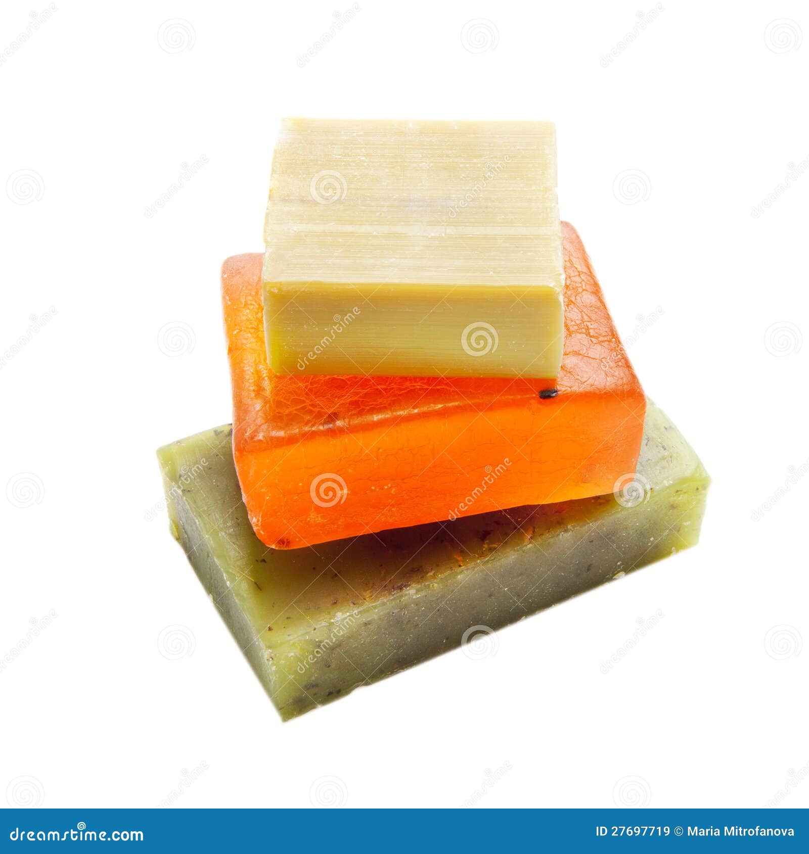 Soap Bars with Natural Ingredients Isolated Stock Image Image of