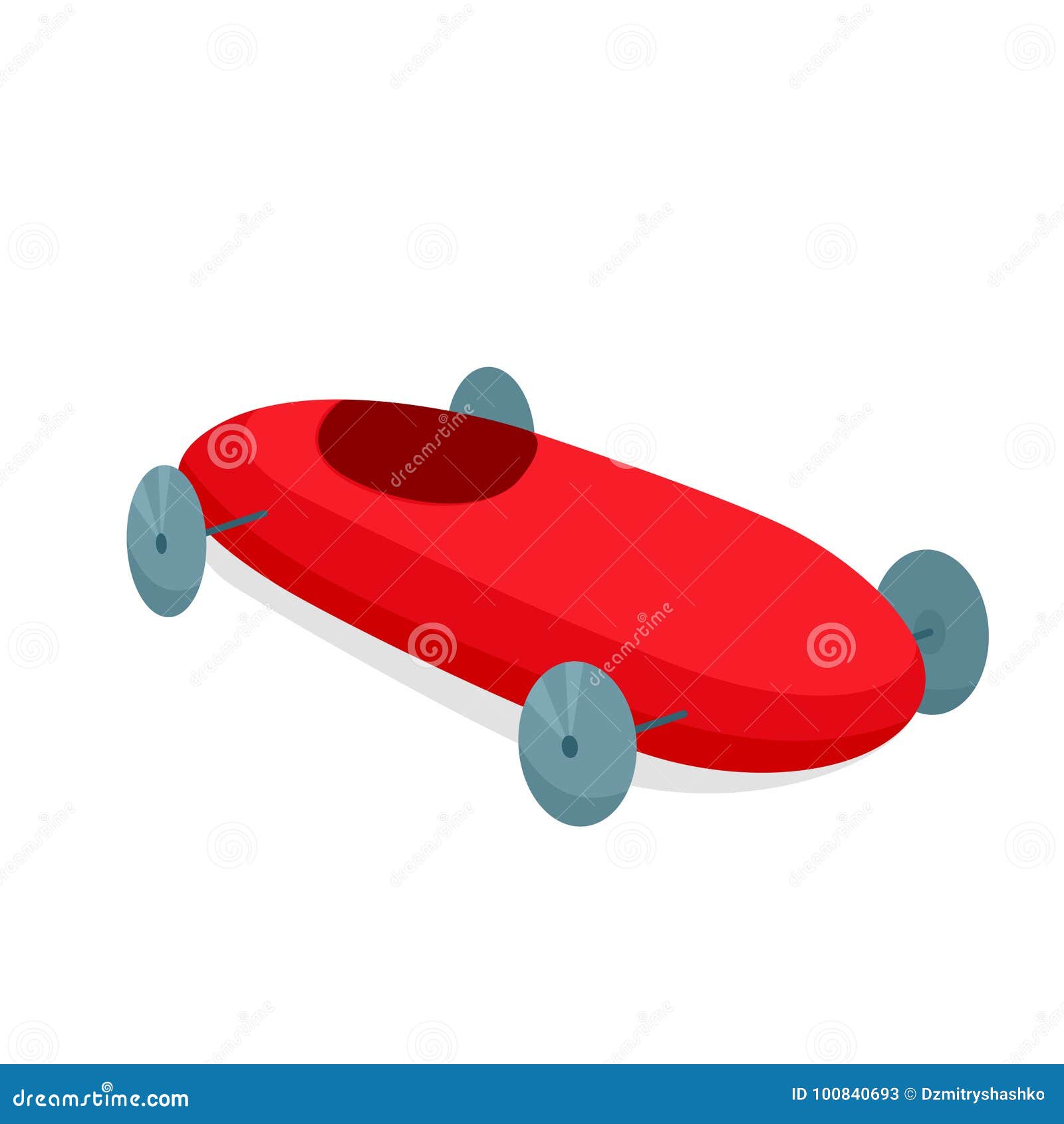 Soap box derby race with ducks cartoon character Vector Image
