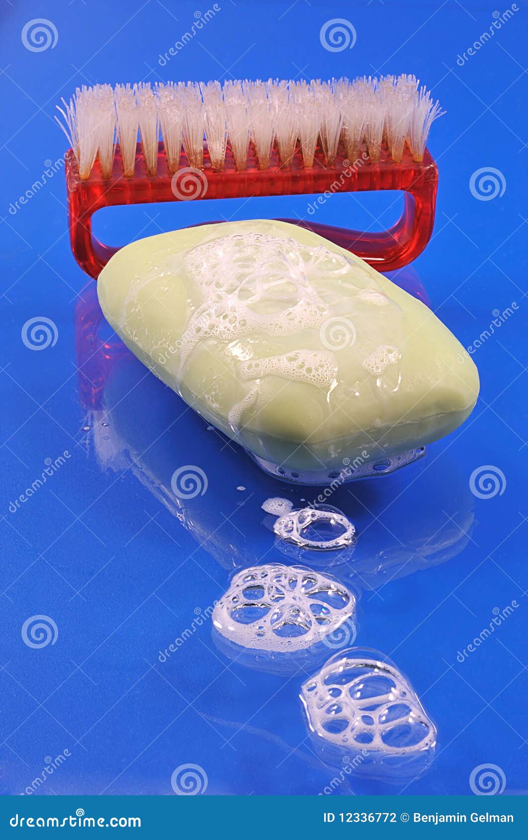 Soap and brush stock photo. Image of foam, therapy, brush 12336772