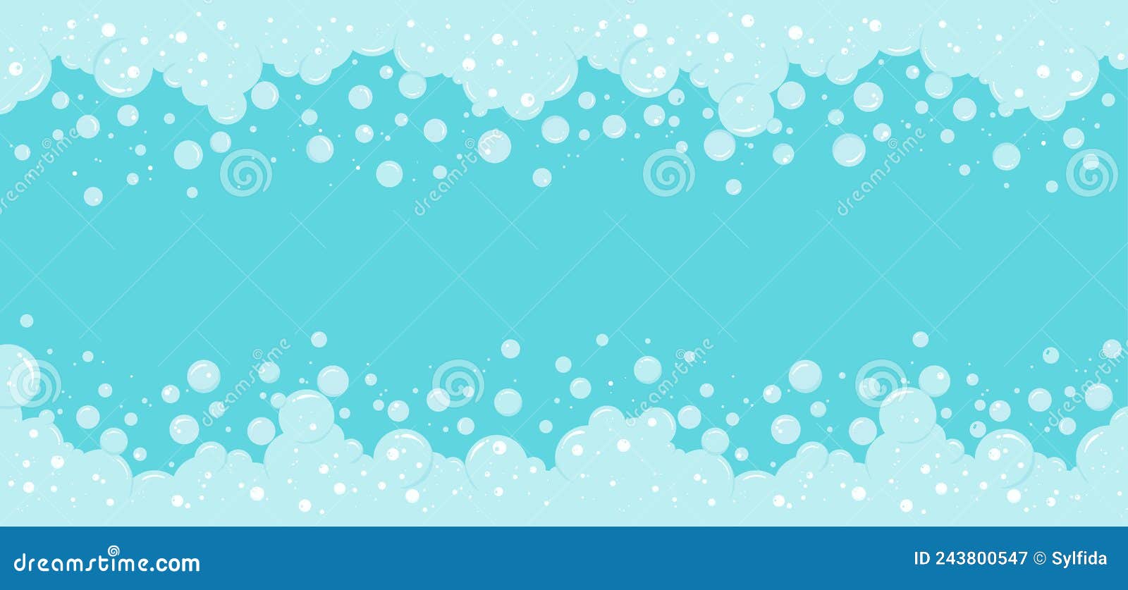 Soap Bubble Vector Background, Foam Abstract Frame, Suds Border ...