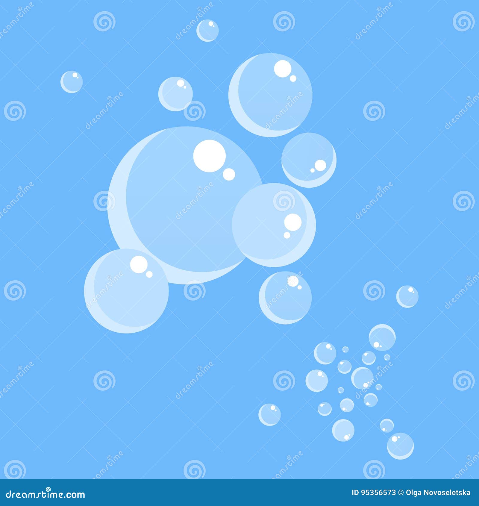 Free Vector Cartoon Soap Bubbles