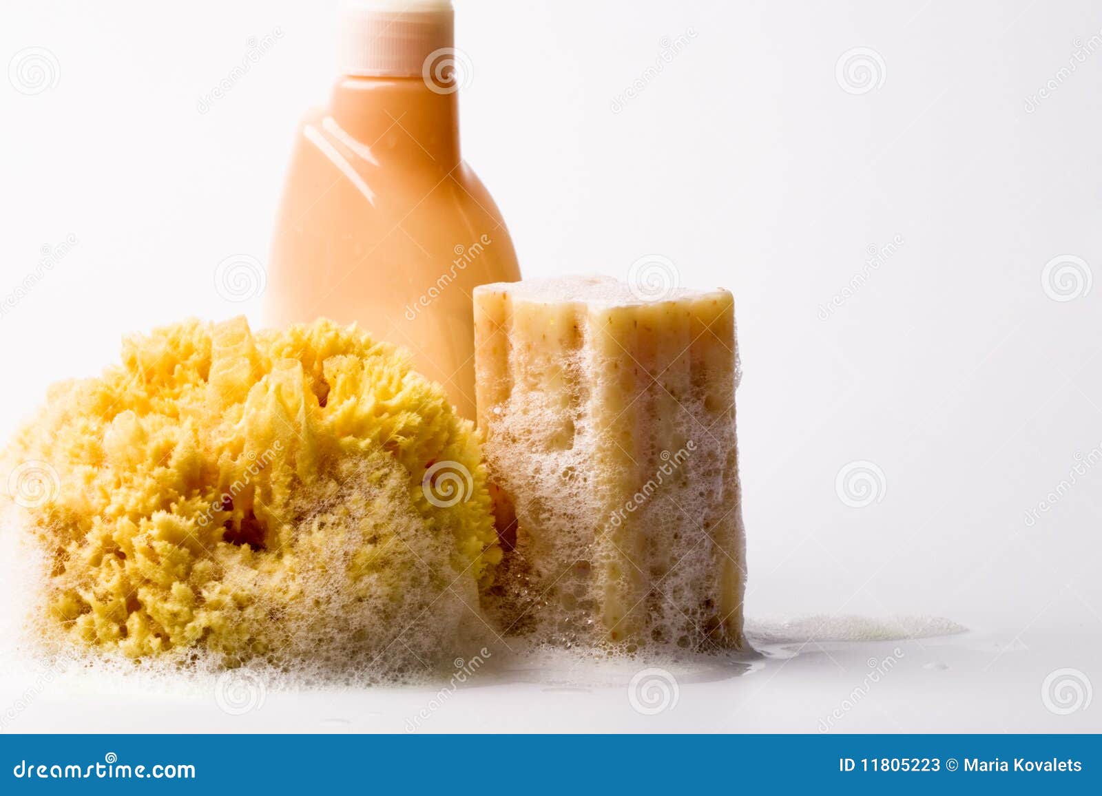 Soap, Natural Sponge and Shower Gel Stock Image Image of soap
