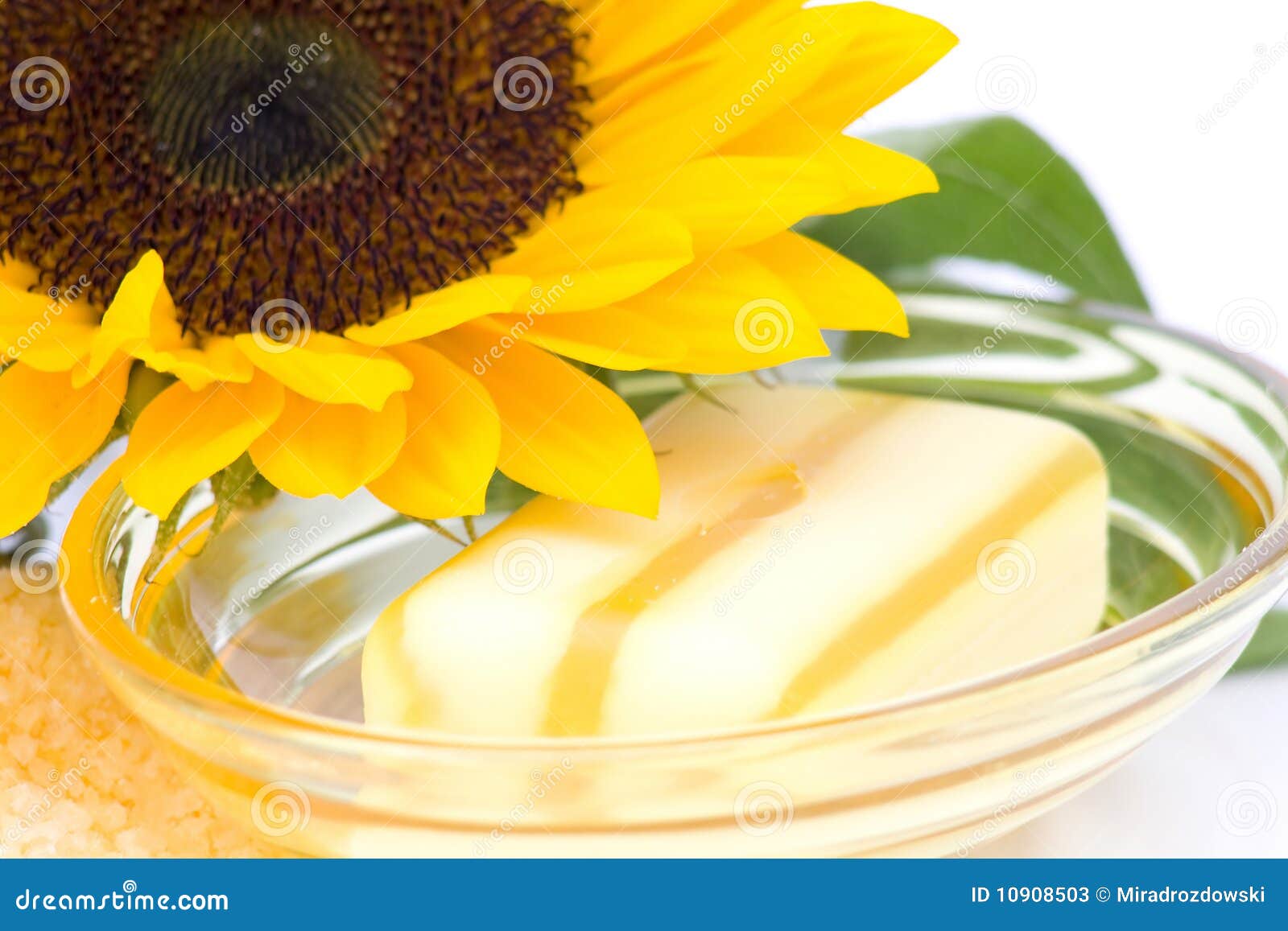 Soap and sunflower stock image. Image of wellness, washer 10908503