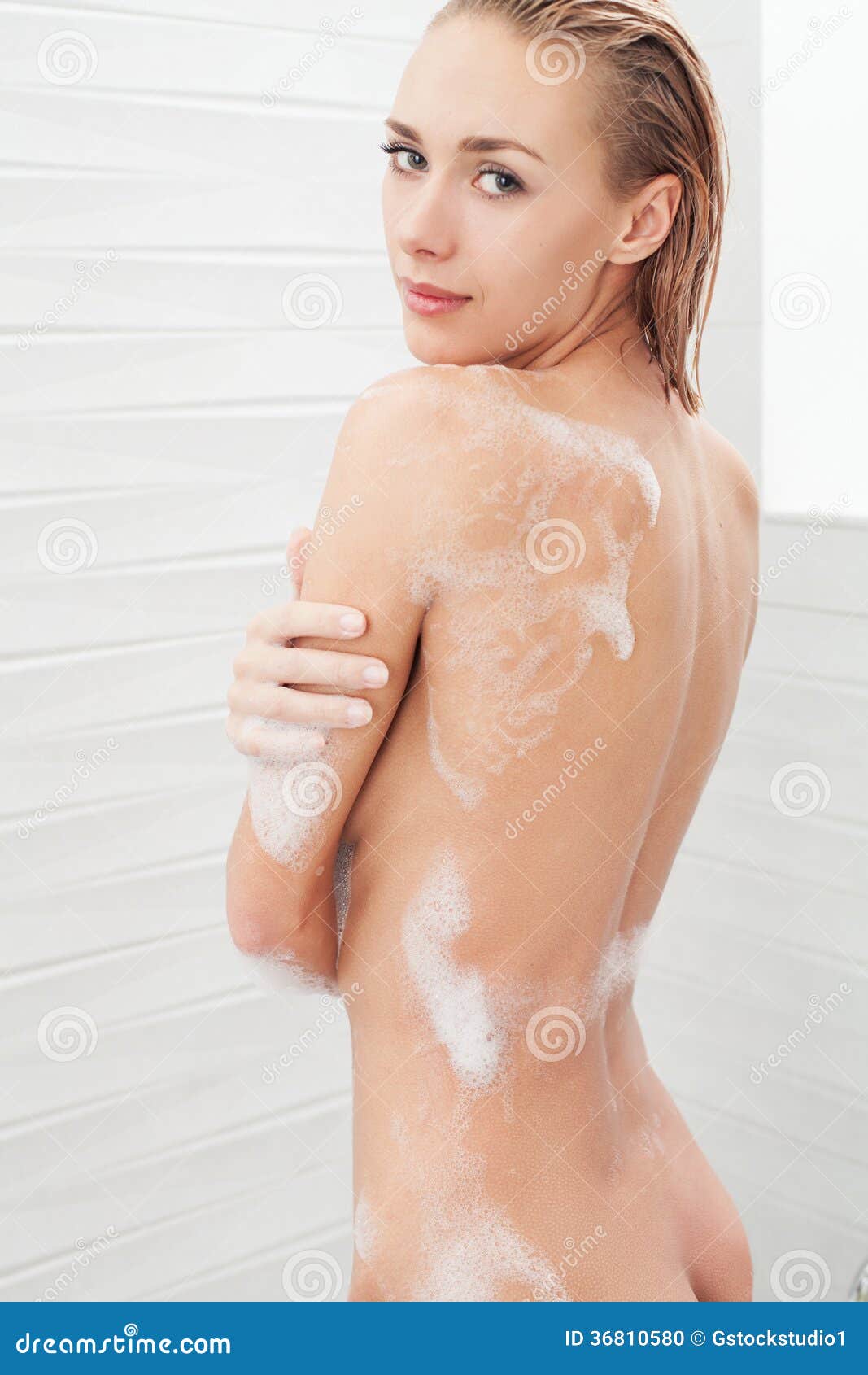 Carrière Fruitig camera Soapy beauty in shower. stock photo. Image of bathroom - 36810580