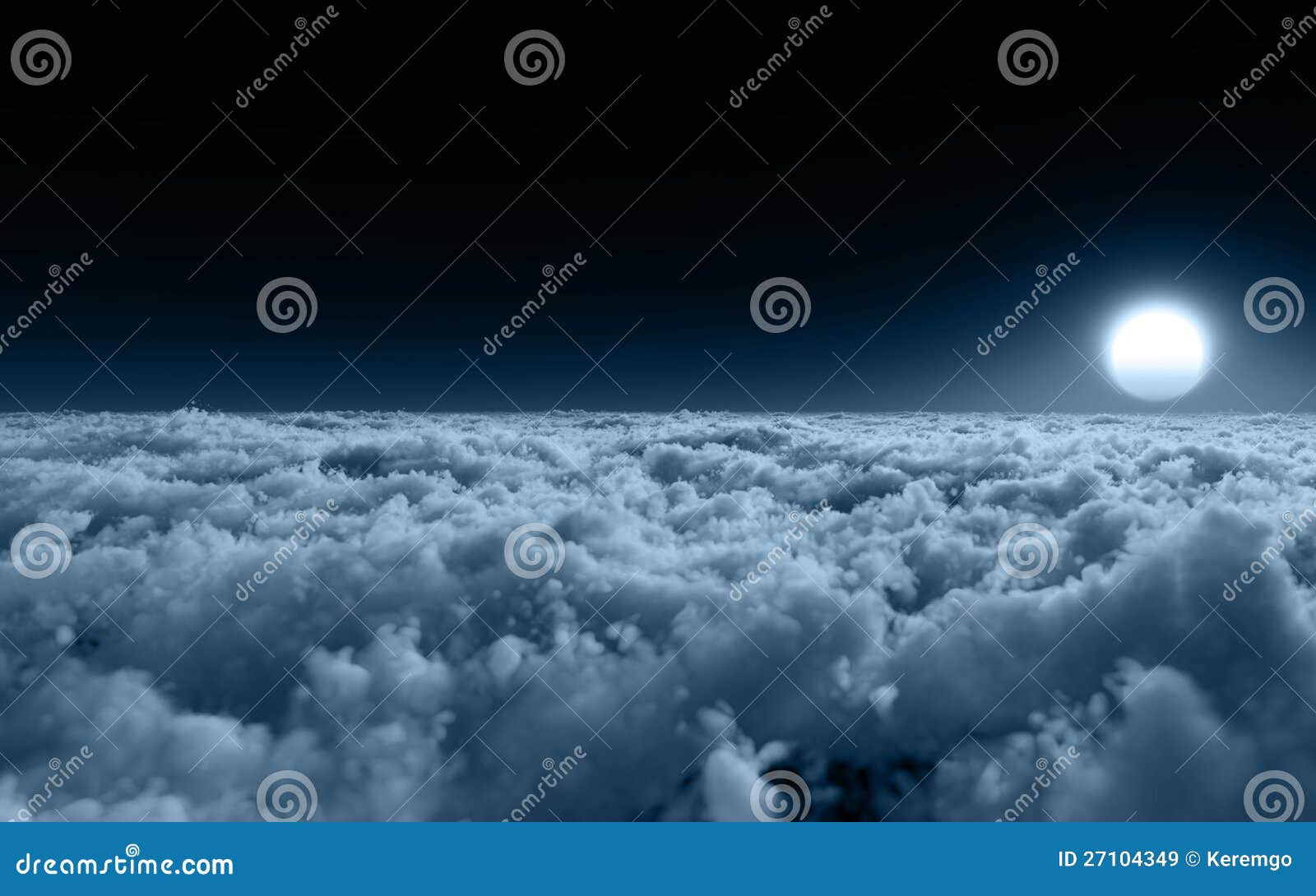 Sobre las nubes frías stock de ilustración. Ilustración de azul 27104349