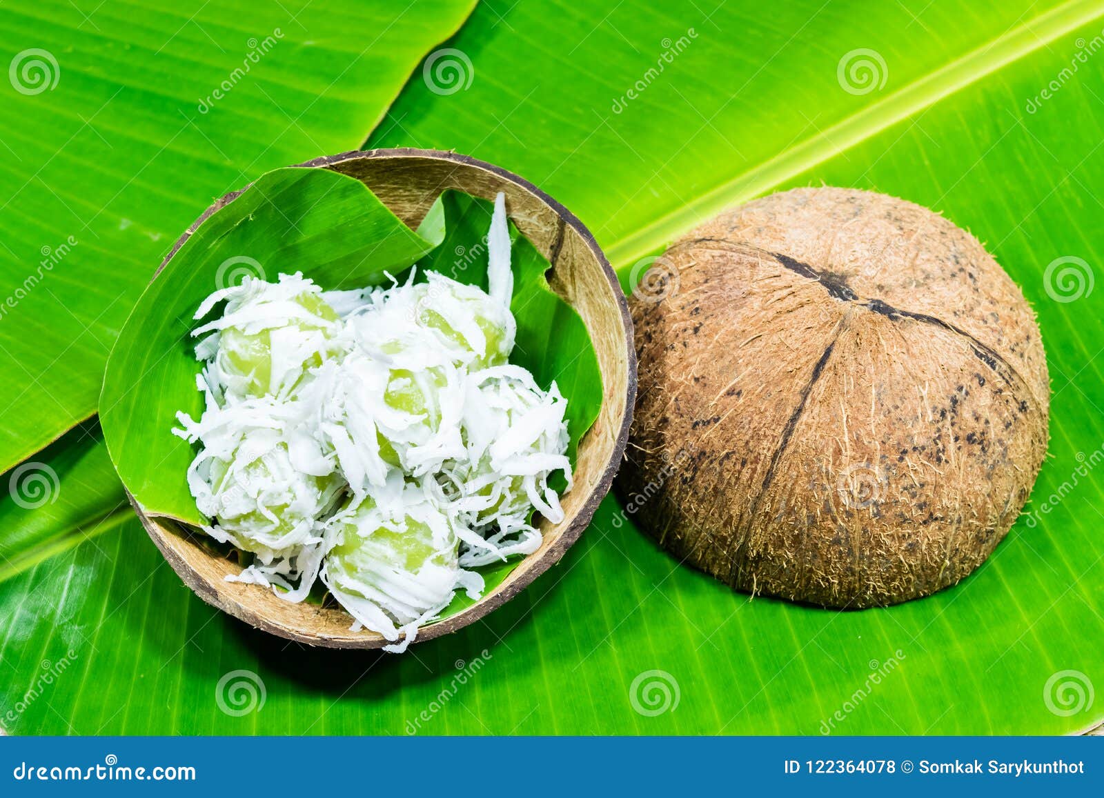 Bola de coco doce chamada naru em bangladesh