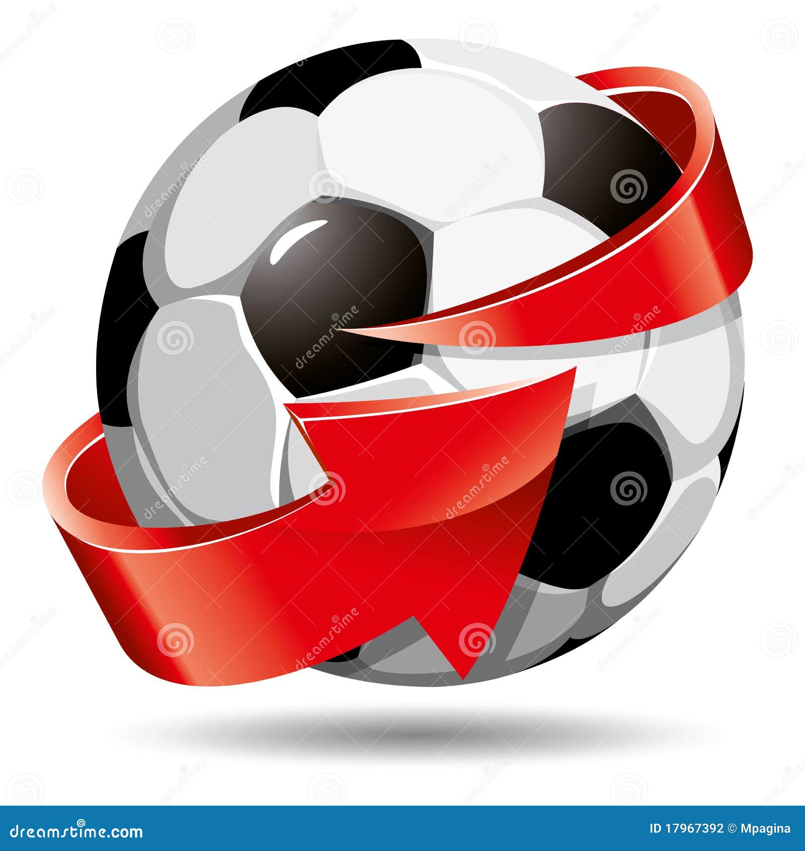Soccer Ball And Arrow Stock Photography Image 17967392